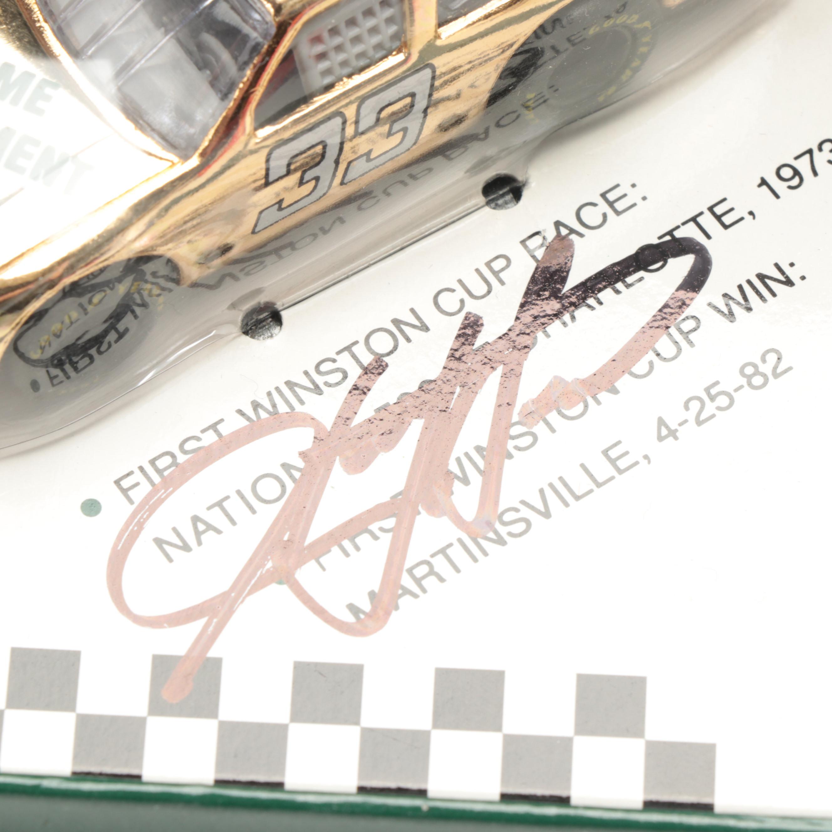 Harry Gant, Jimmy Spencer Signed Diecast Toy Model Race Cars