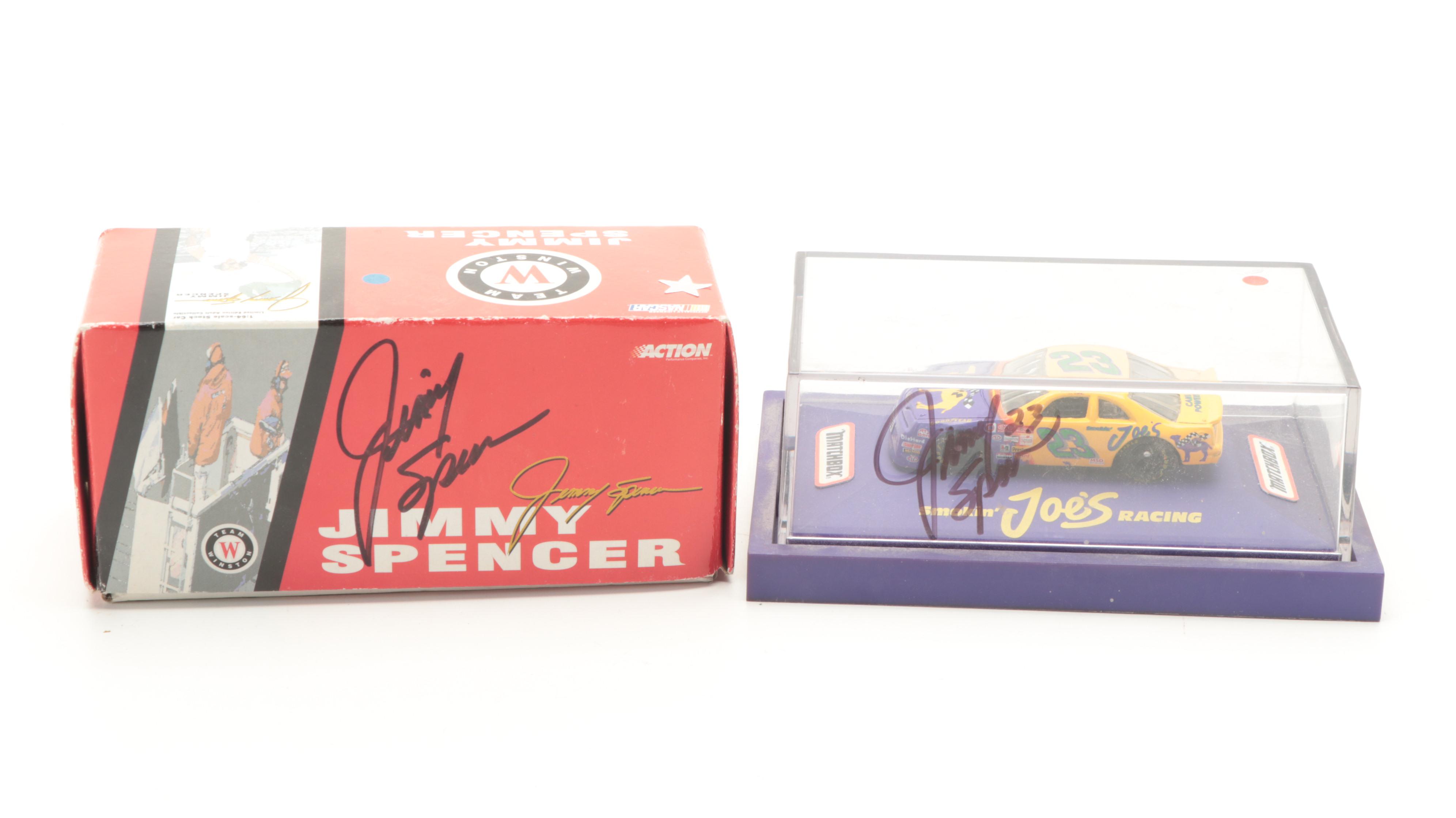 Harry Gant, Jimmy Spencer Signed Diecast Toy Model Race Cars