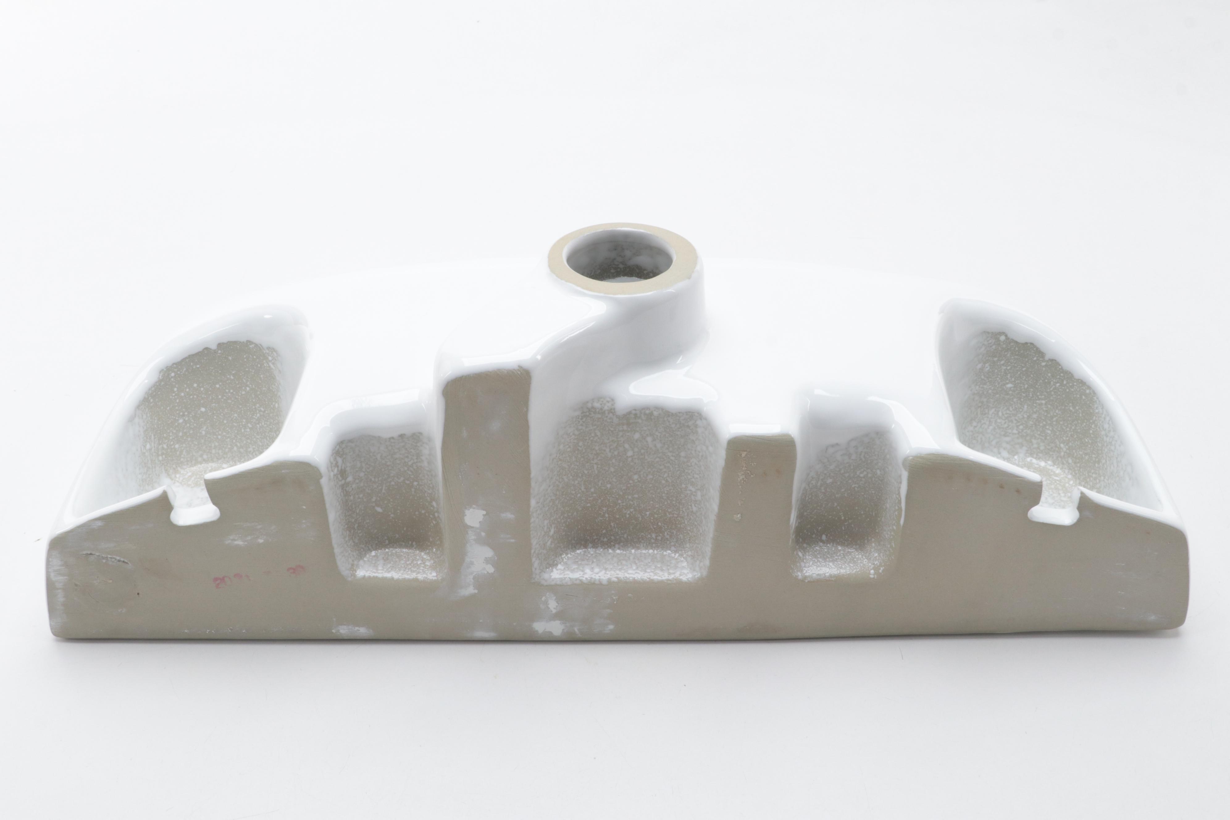 White Porcelain Wall Mount Bathroom Sink and Matte Black Single Hole Faucet