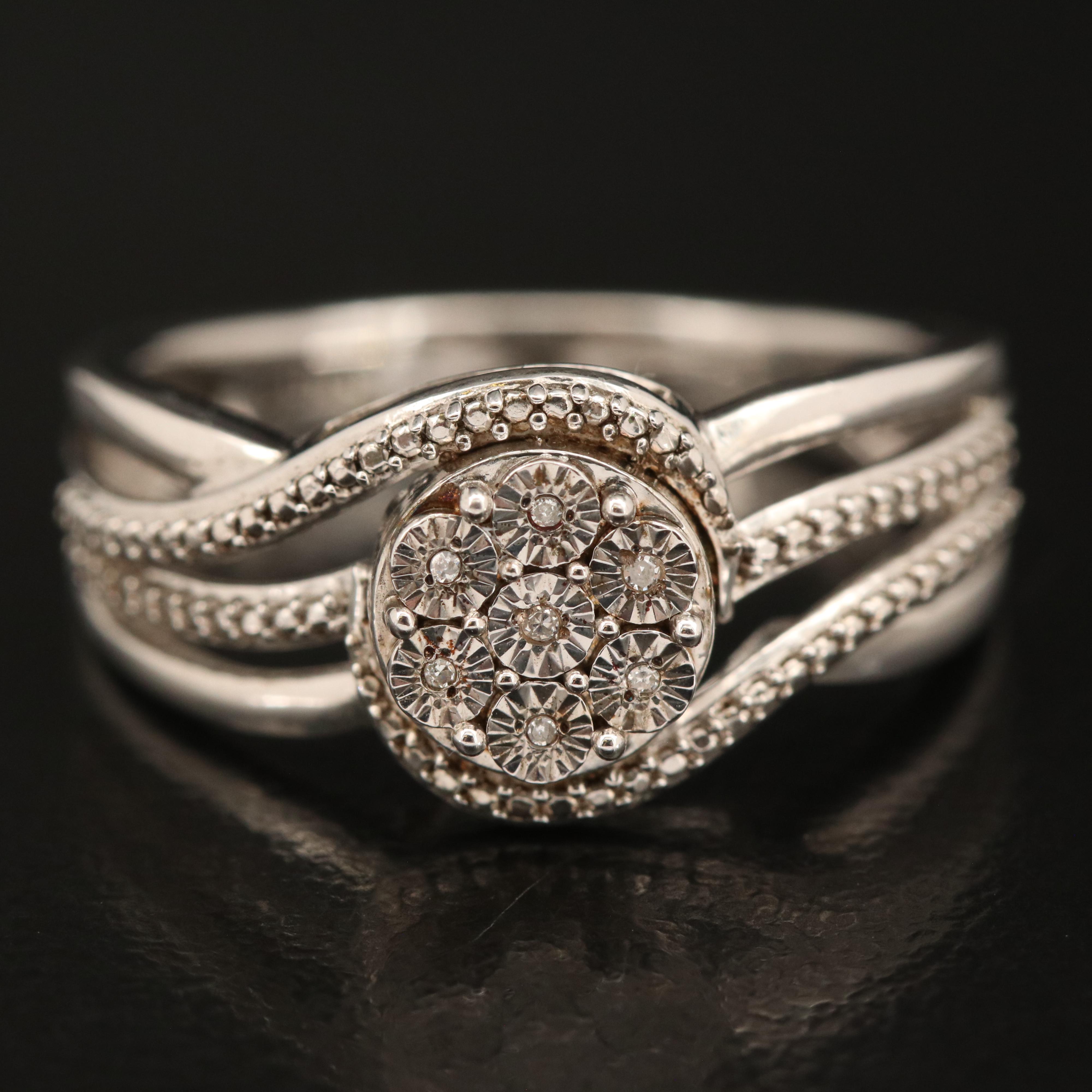 Sterling Diamond Ring