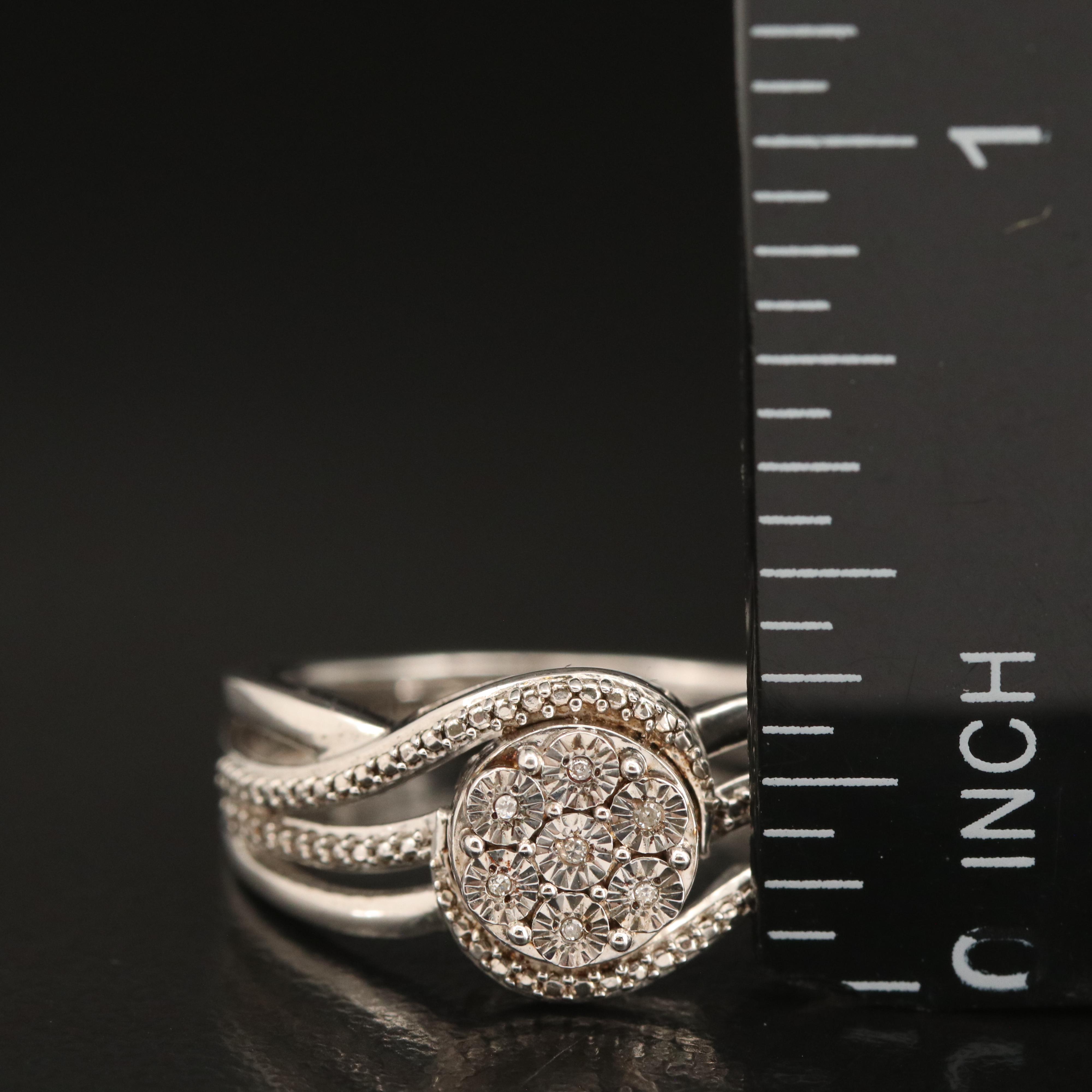Sterling Diamond Ring