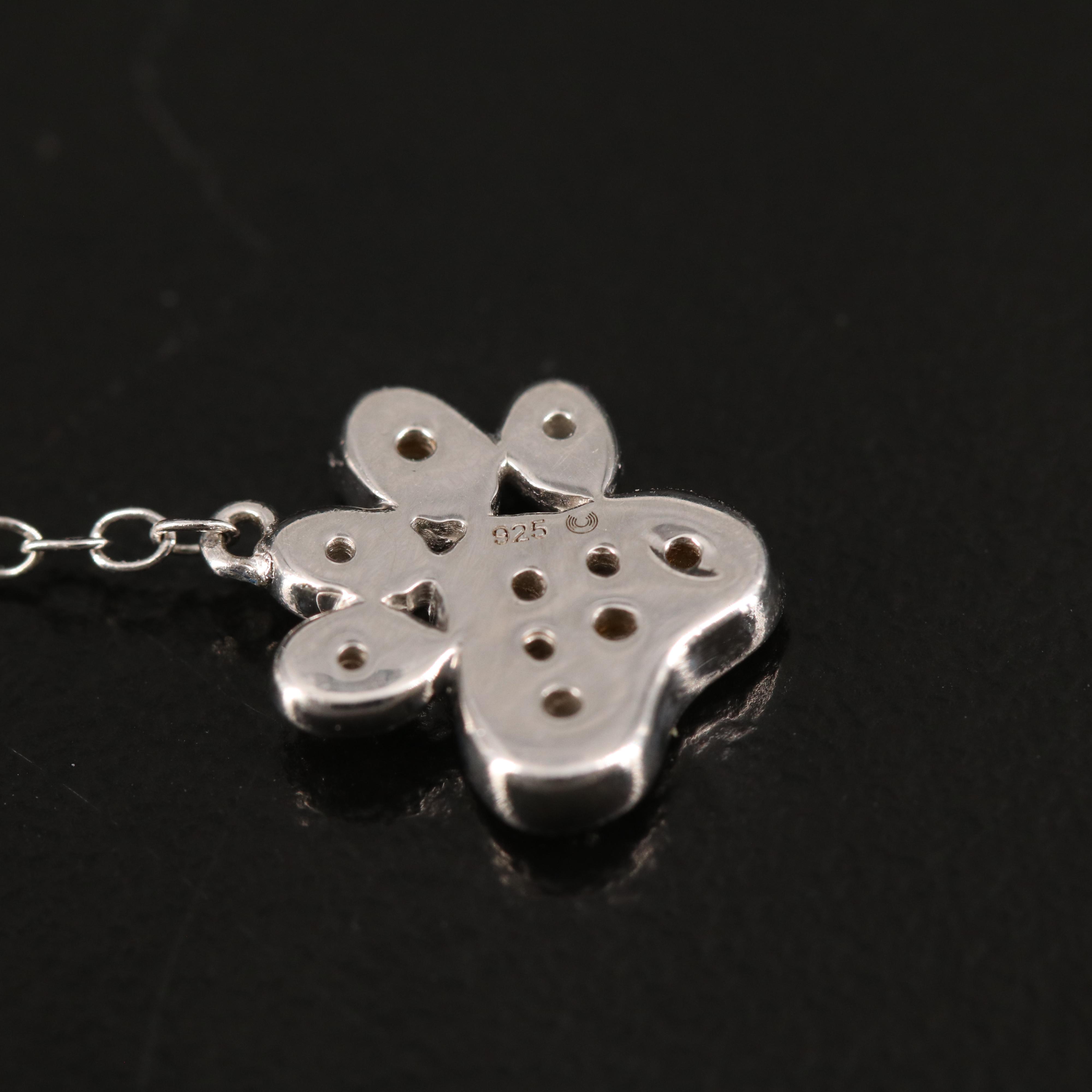 Double Paw Diamond Négligée Necklace in Sterling