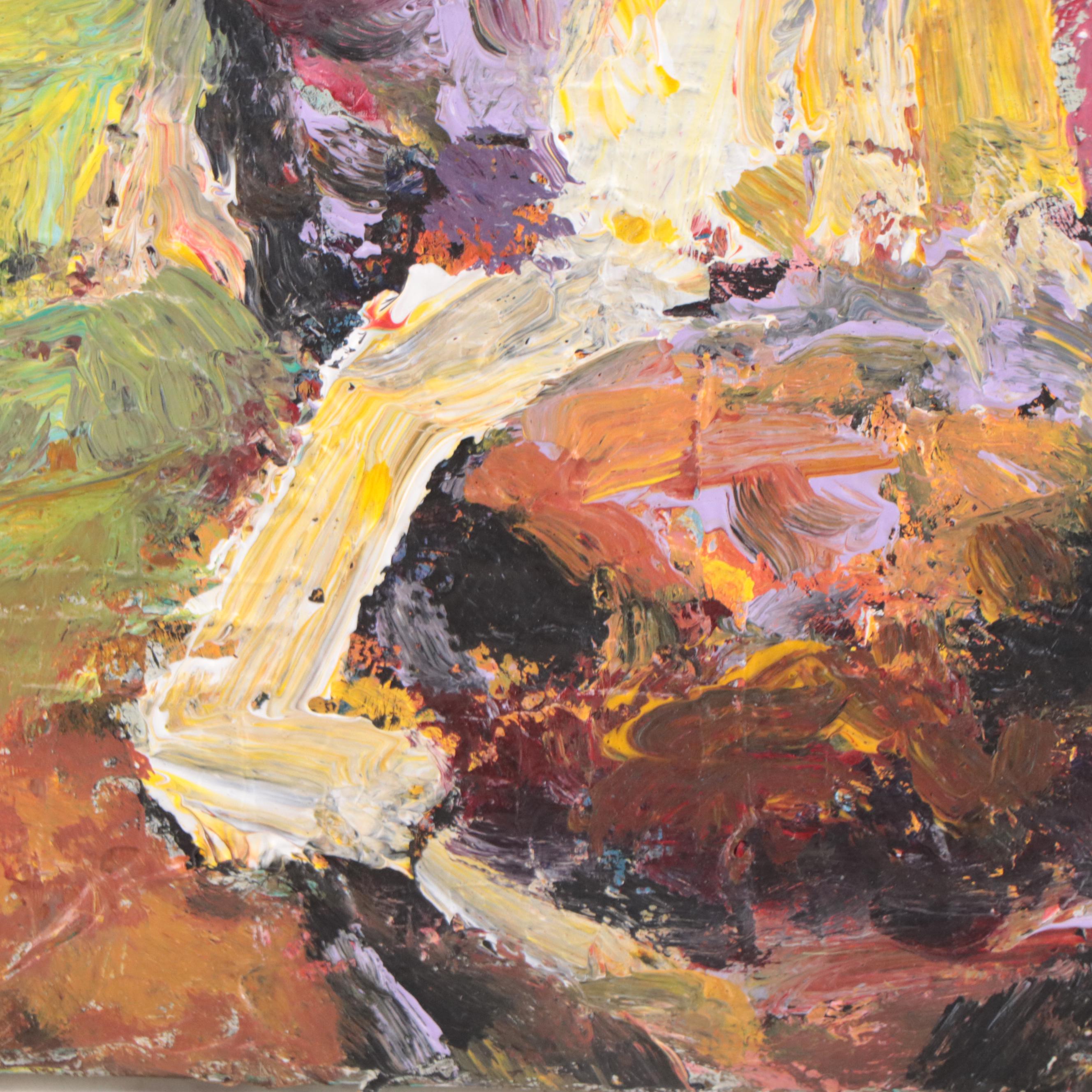 Elle Raines Cow Portrait Acrylic Impasto Painting