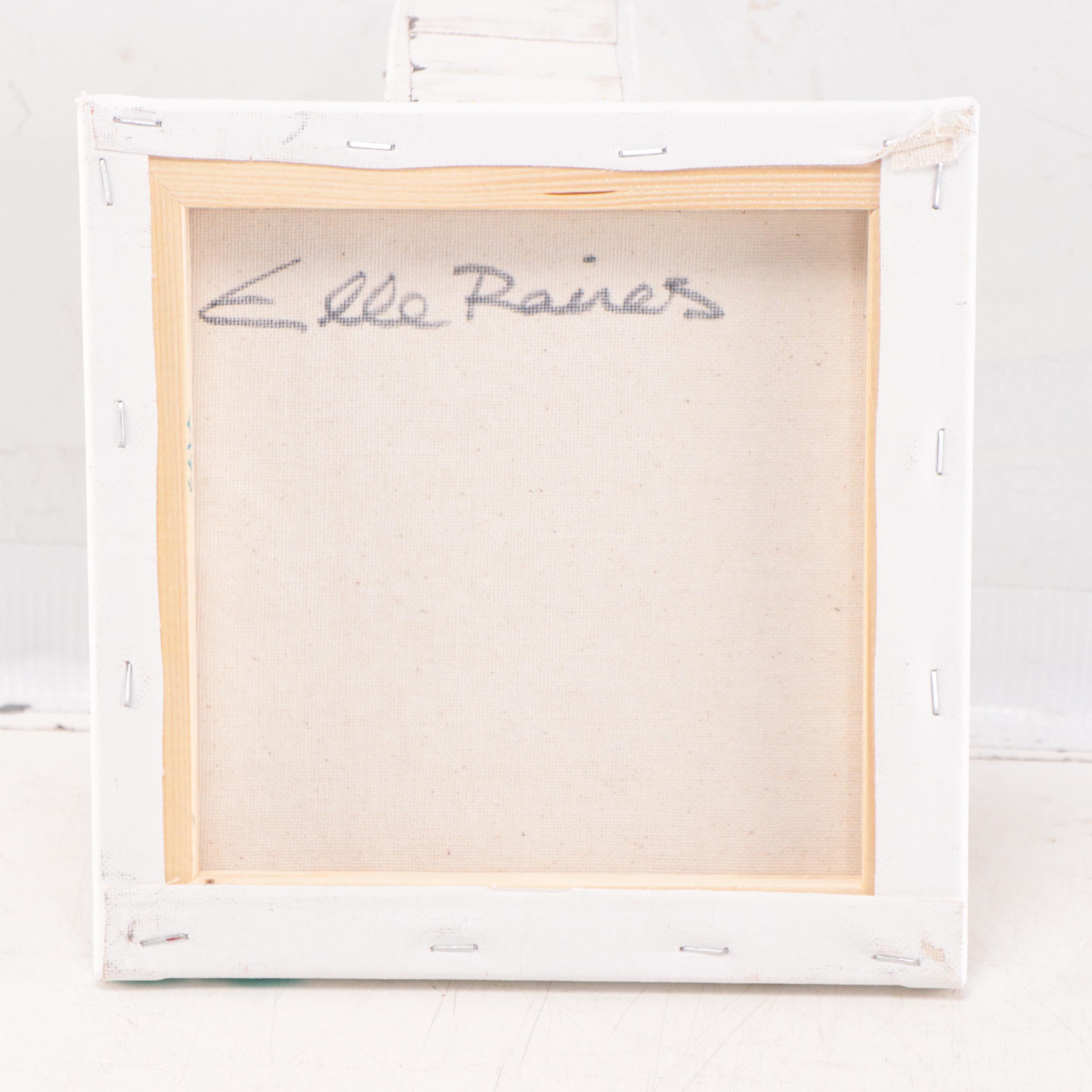 Elle Raines Cow Portrait Acrylic Impasto Painting