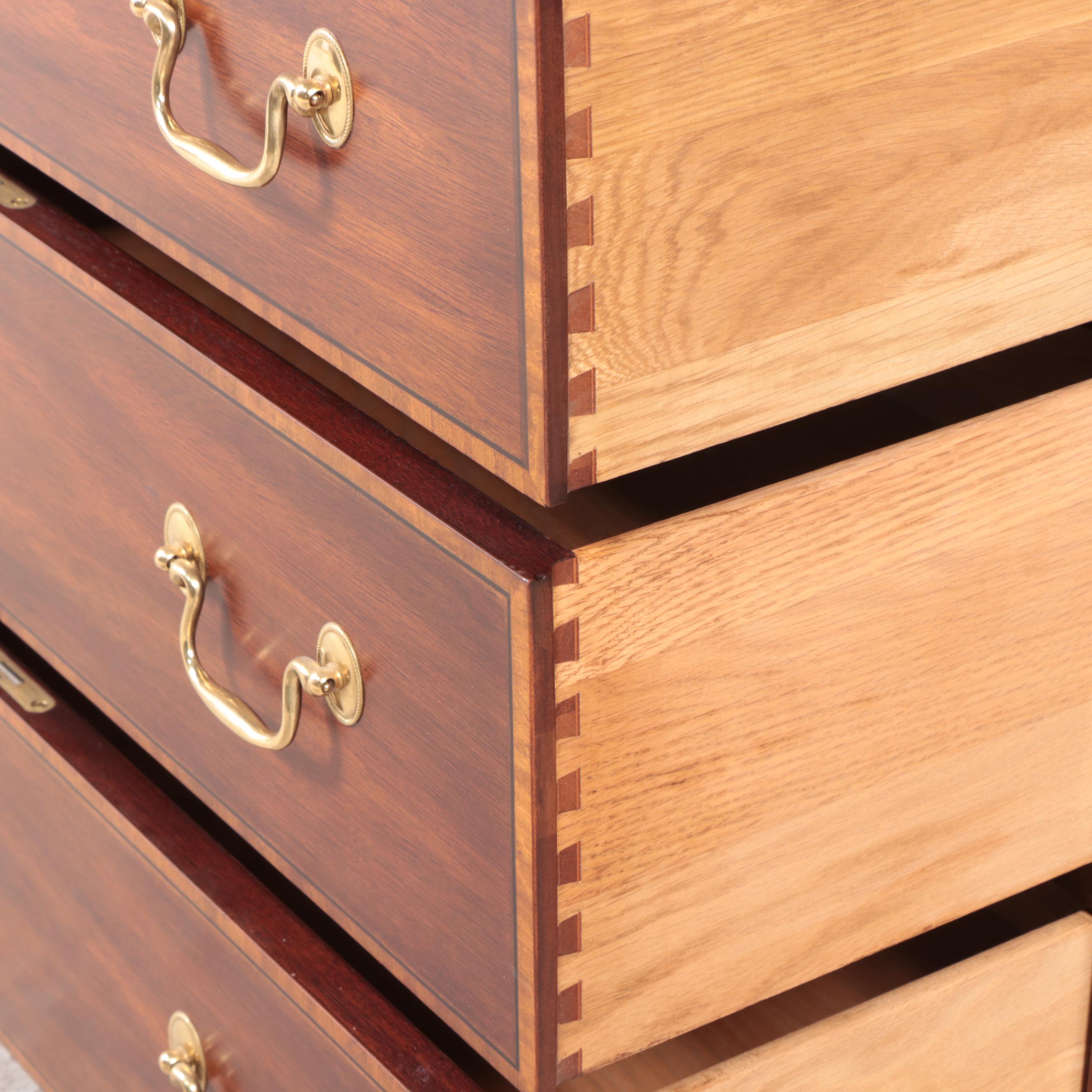 Henkel-Harris "Virginia Galleries" Mahogany Breakfront China Cabinet, dated 1987