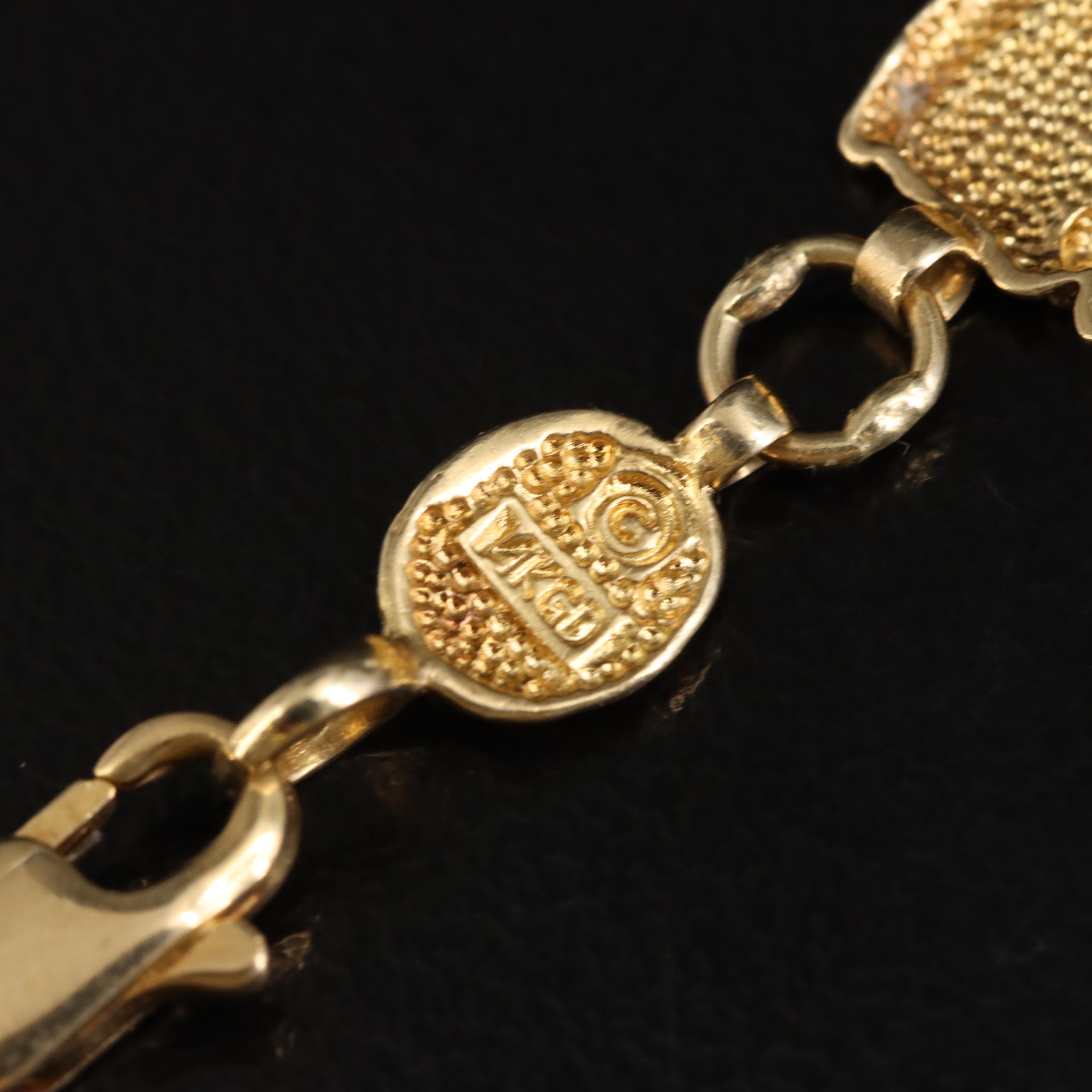 14K Circus Themed Bracelet