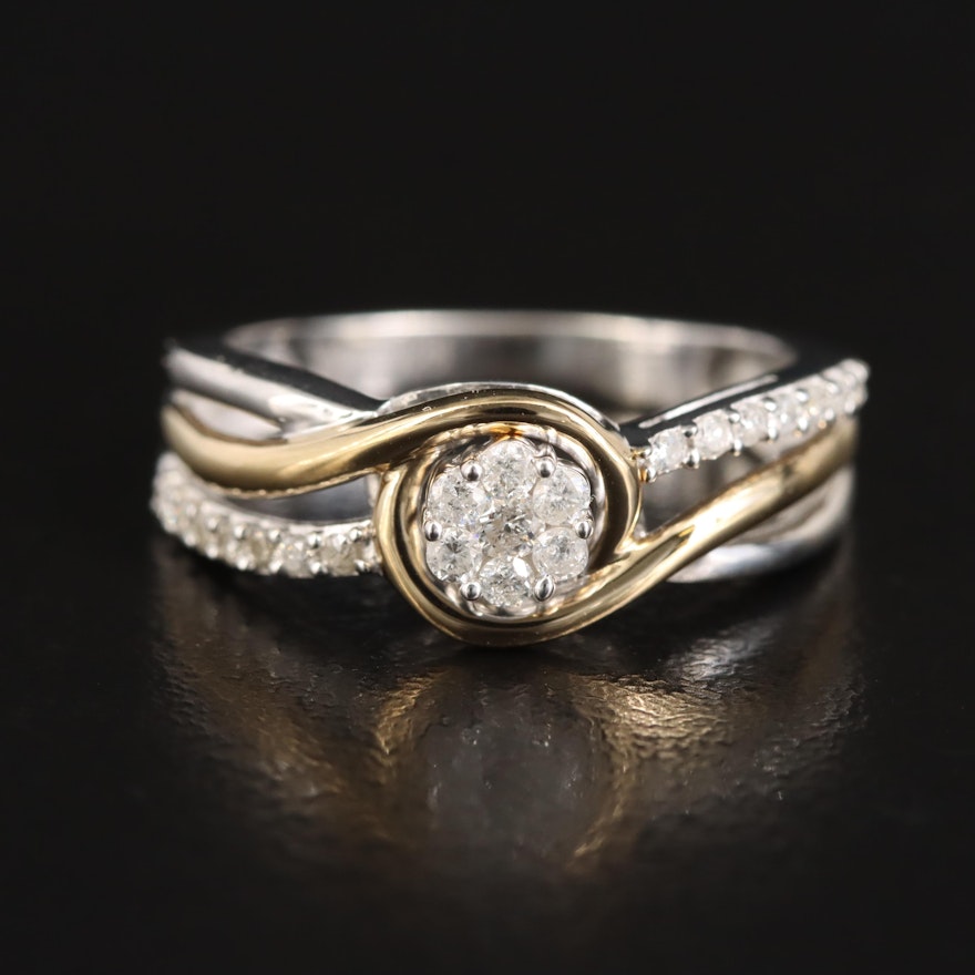 Sterling Diamond Ring