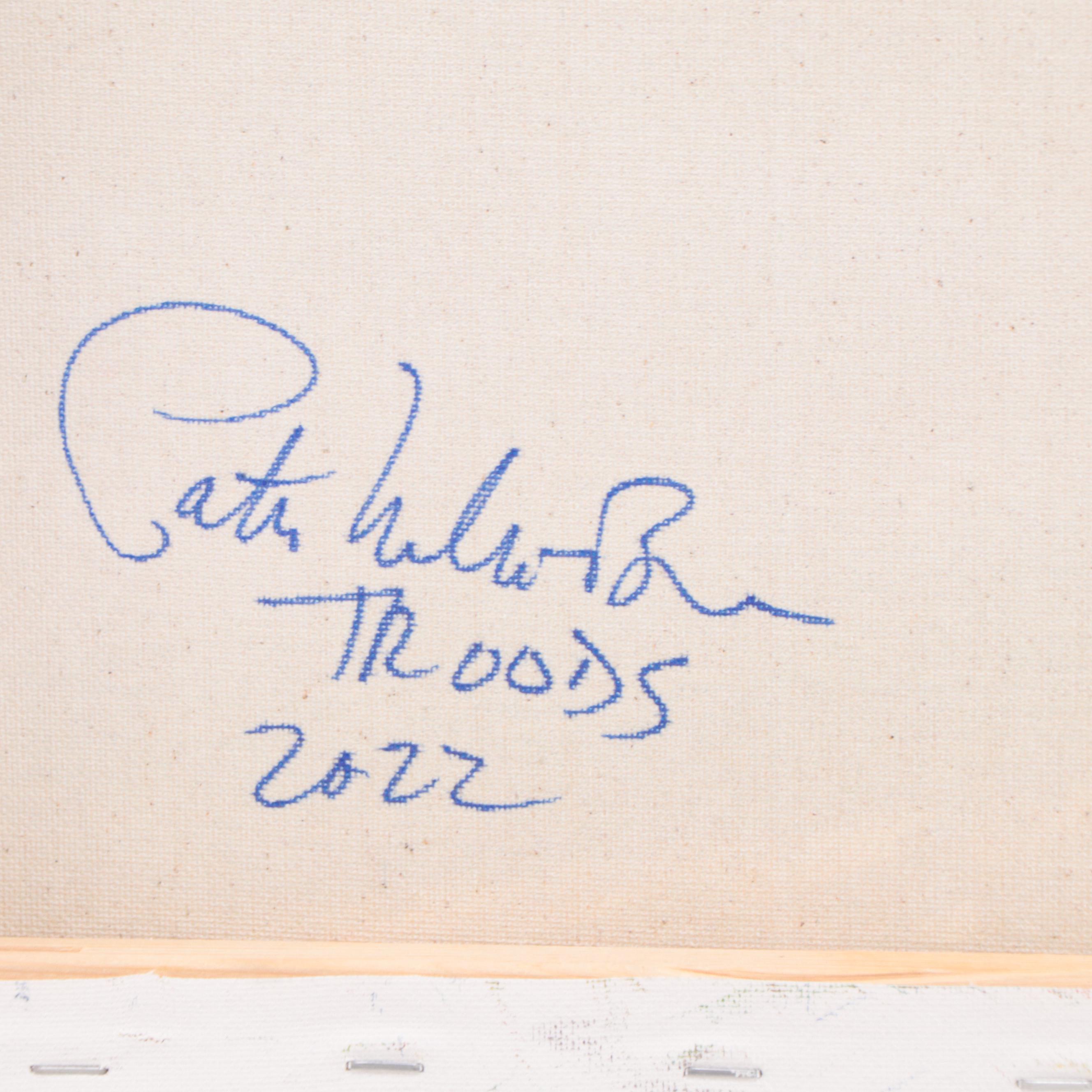 Patricia Nolan-Brown Oil Painting "Snowy Downtown," 2022