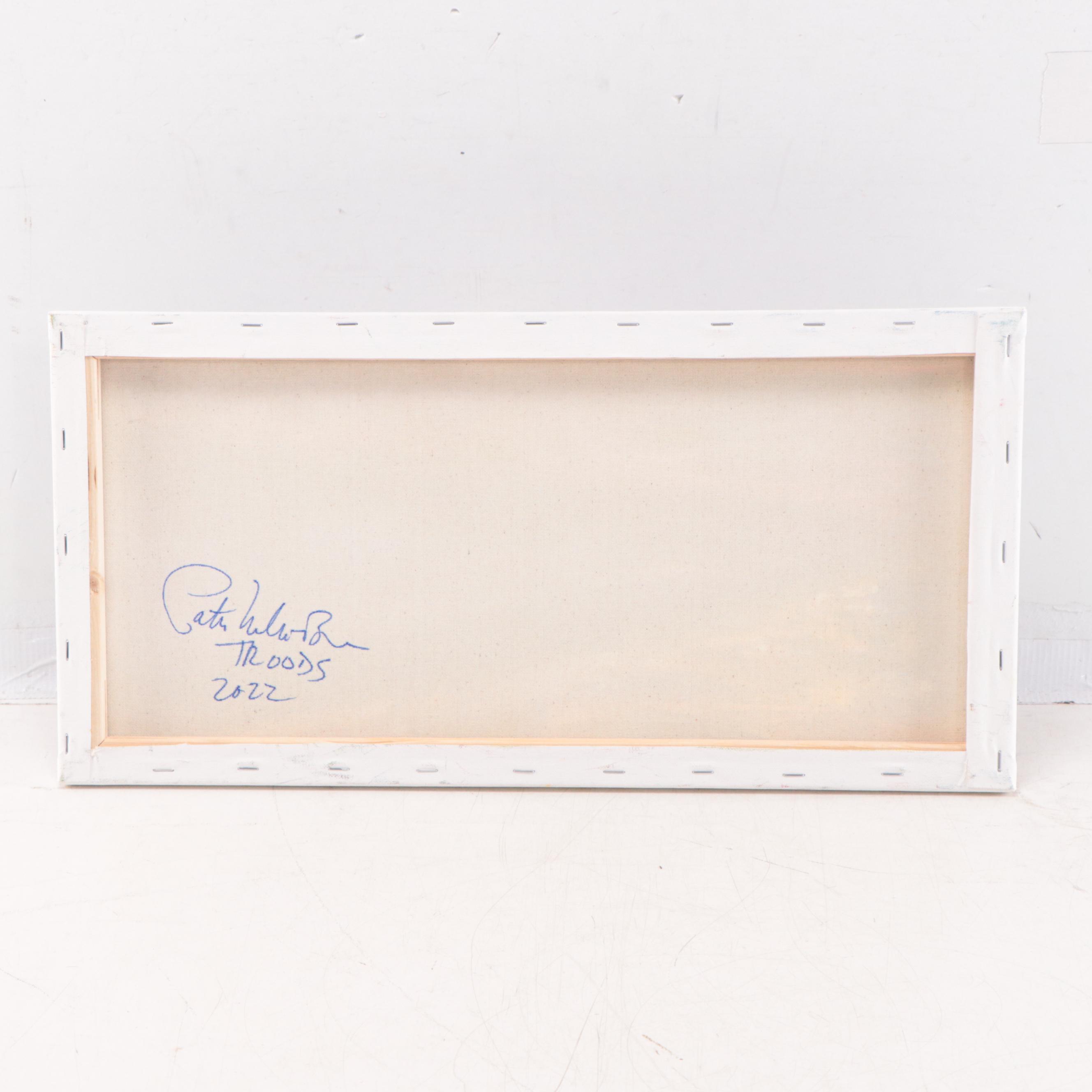 Patricia Nolan-Brown Oil Painting "Snowy Downtown," 2022