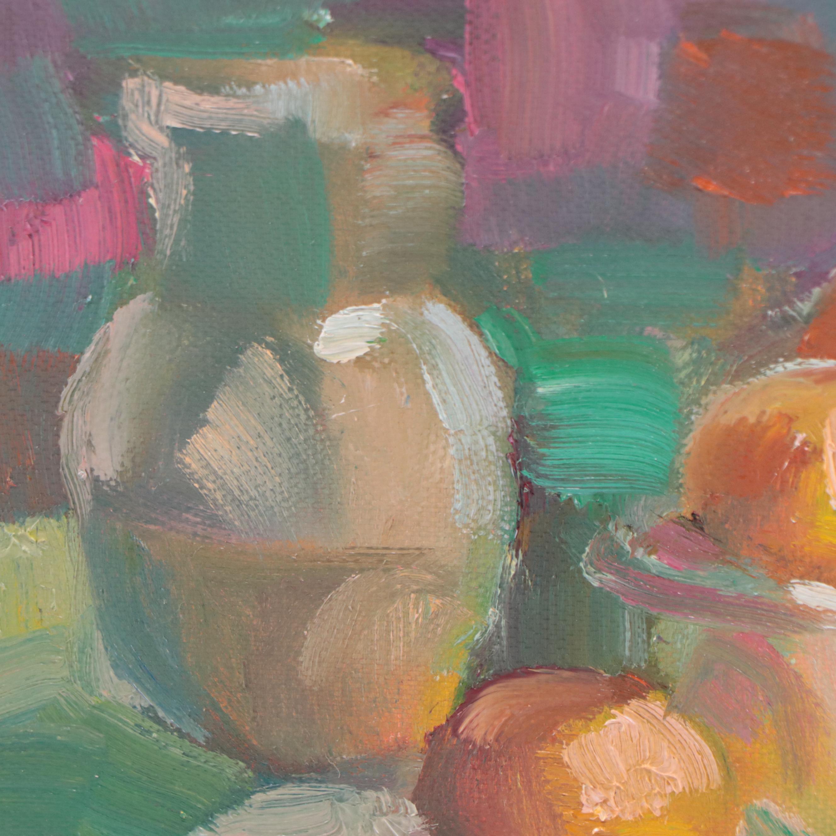 Sally Rosenbaum Oil Painting "Still Life," 21st Century