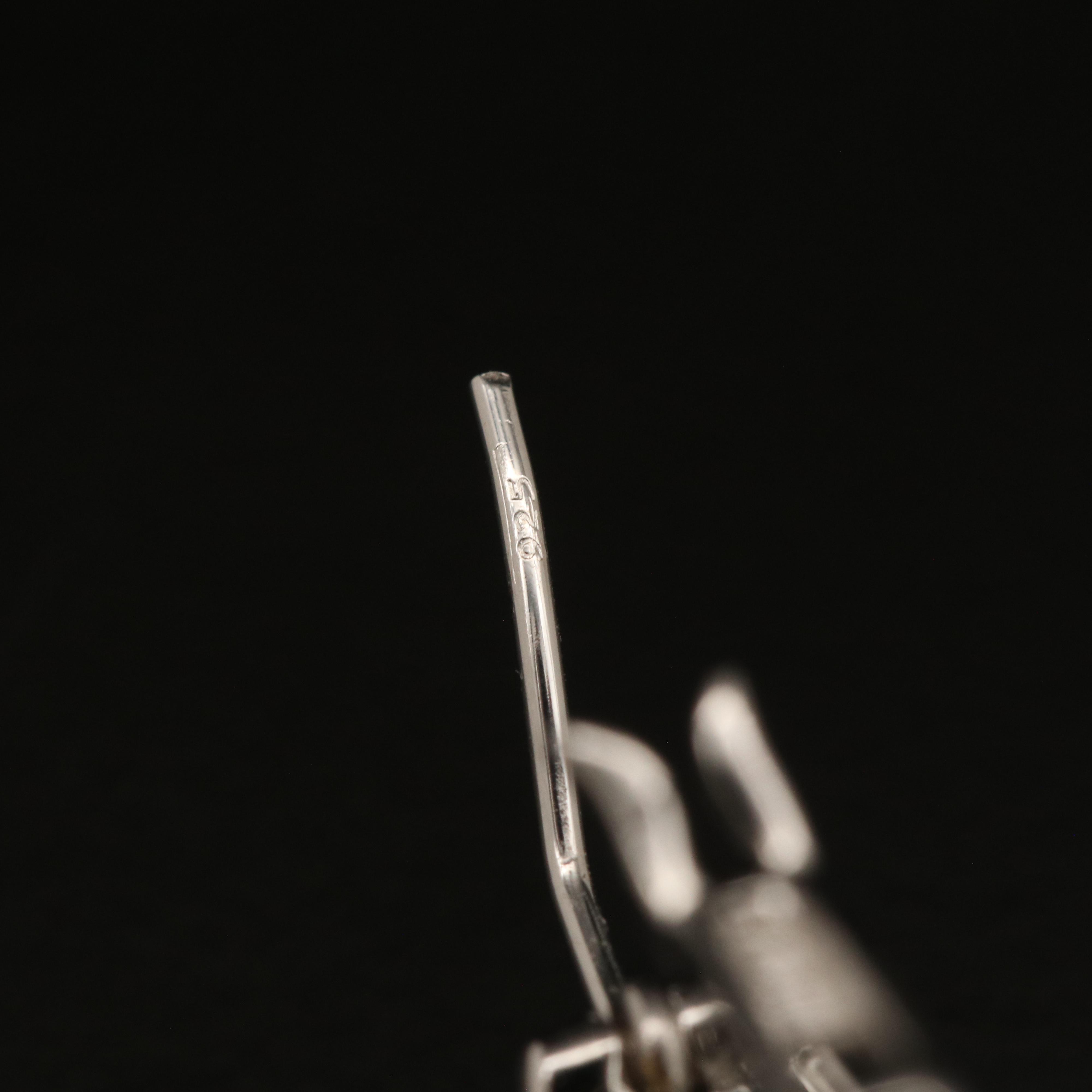 Sterling Diamond Crossover Hoop Earrings