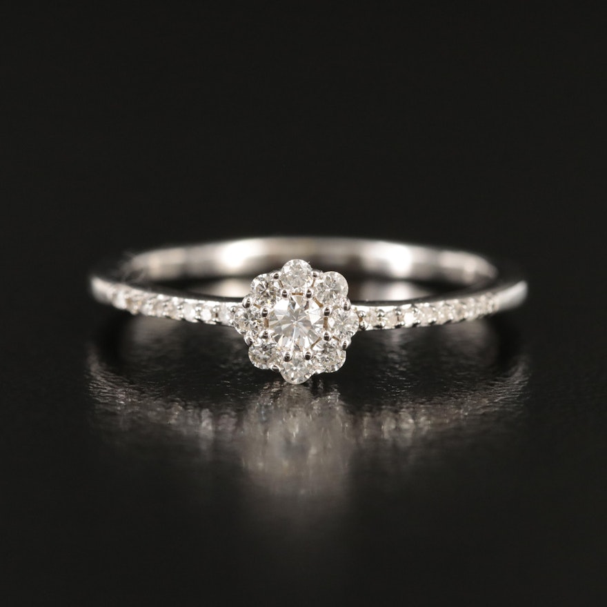 Sterling Diamond Ring