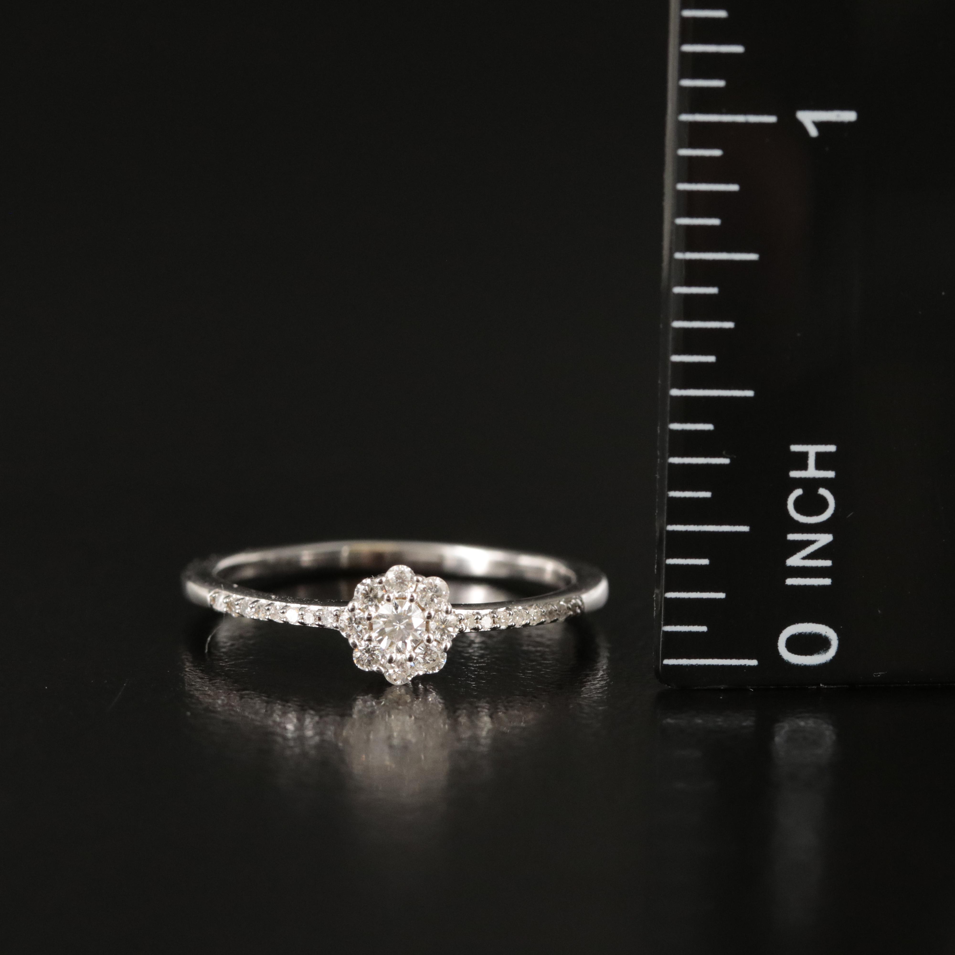 Sterling Diamond Ring