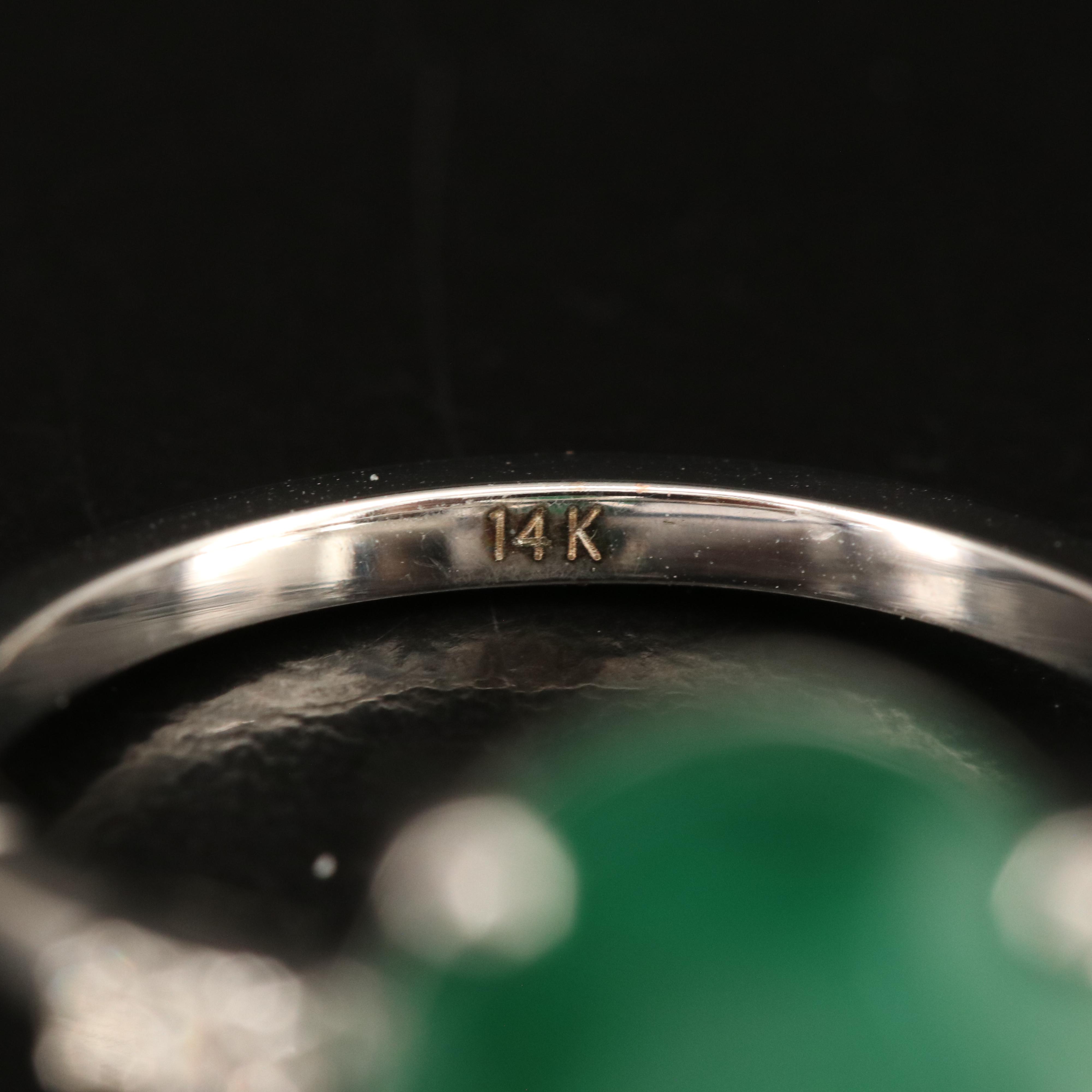 14K 7.53 CT Emerald and Diamond Ring