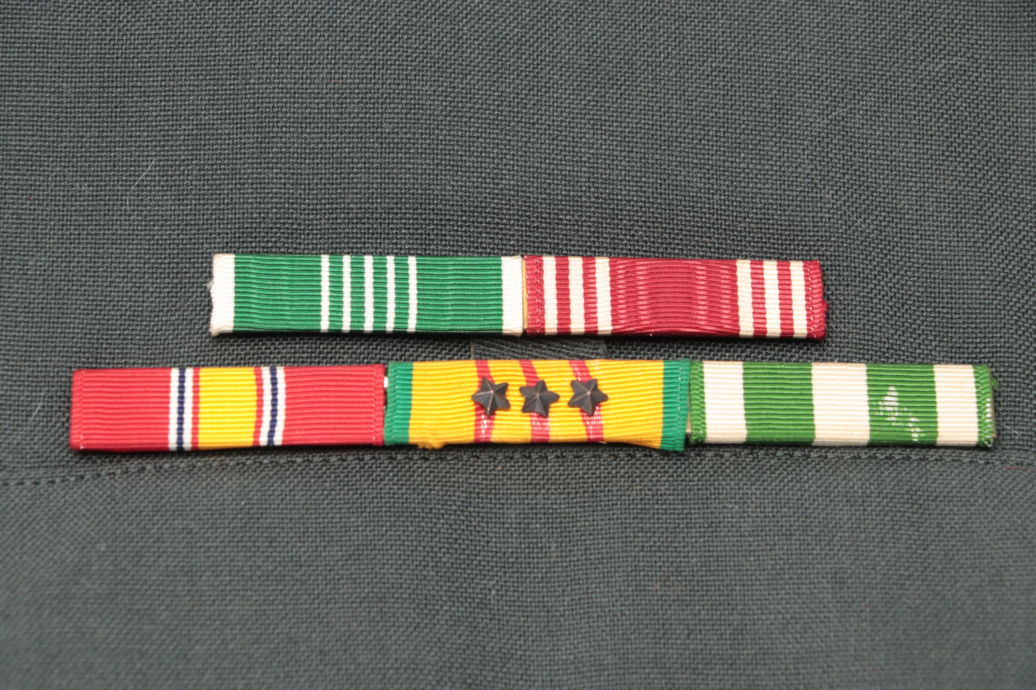 Vietnam Era U. S. Army Dress Green Uniform Jacket with Ribbons and Patches