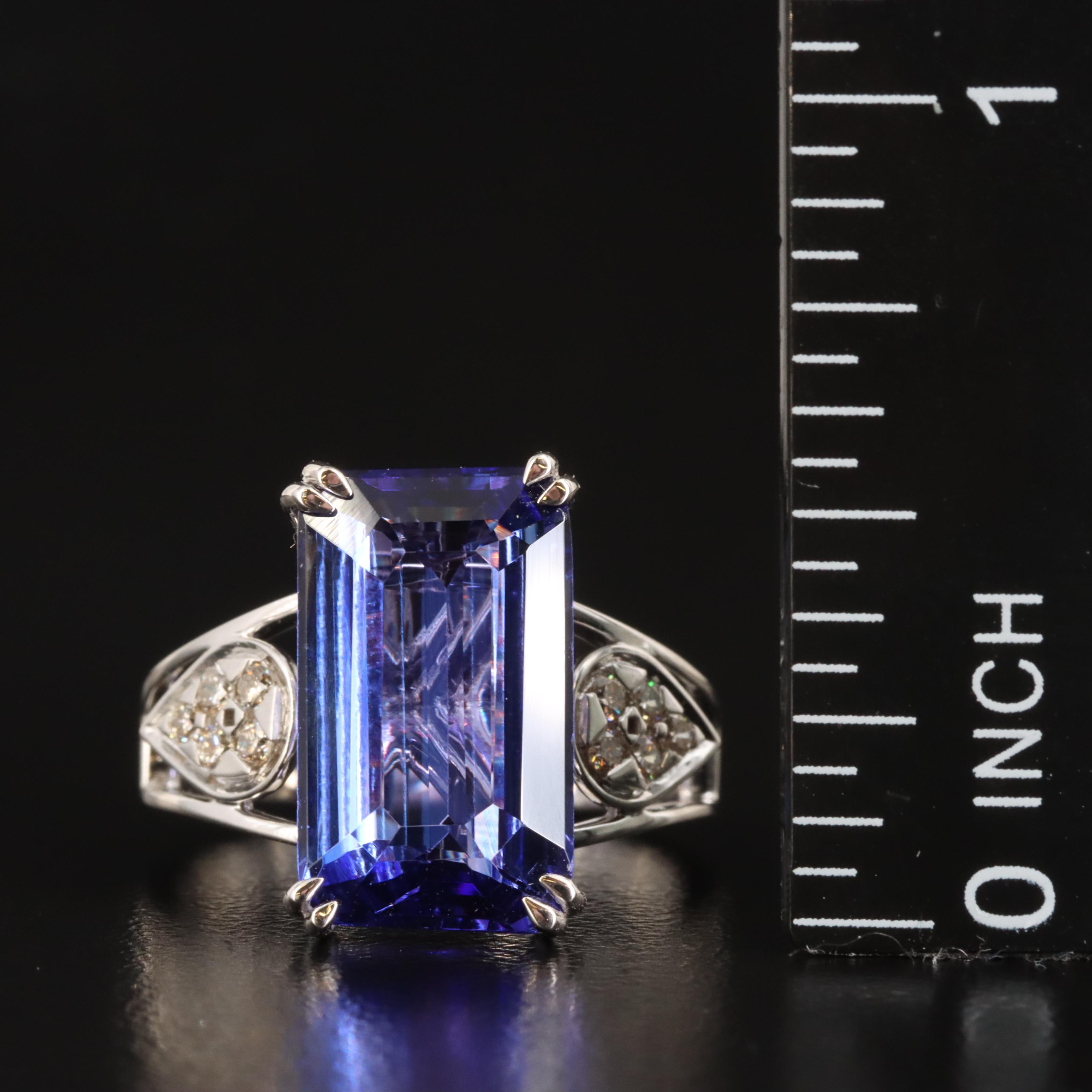 14K 5.00 CT Tanzanite and Diamond Ring