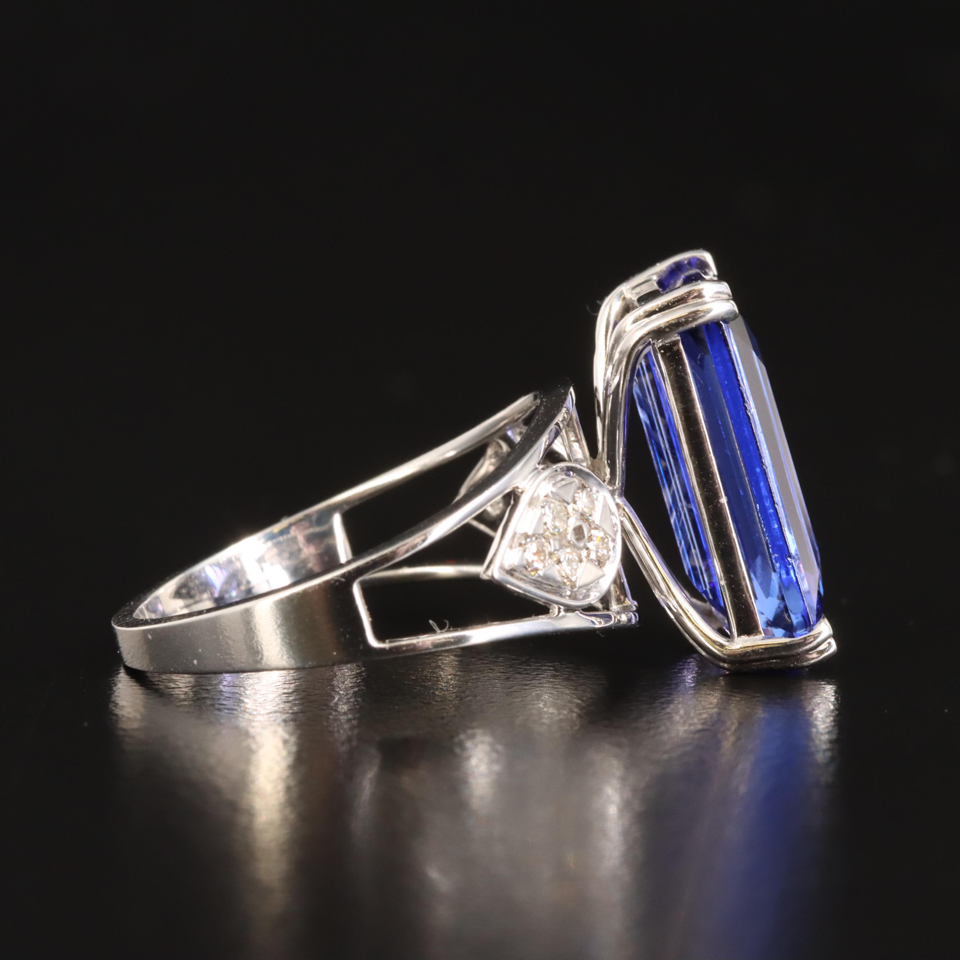 14K 5.00 CT Tanzanite and Diamond Ring