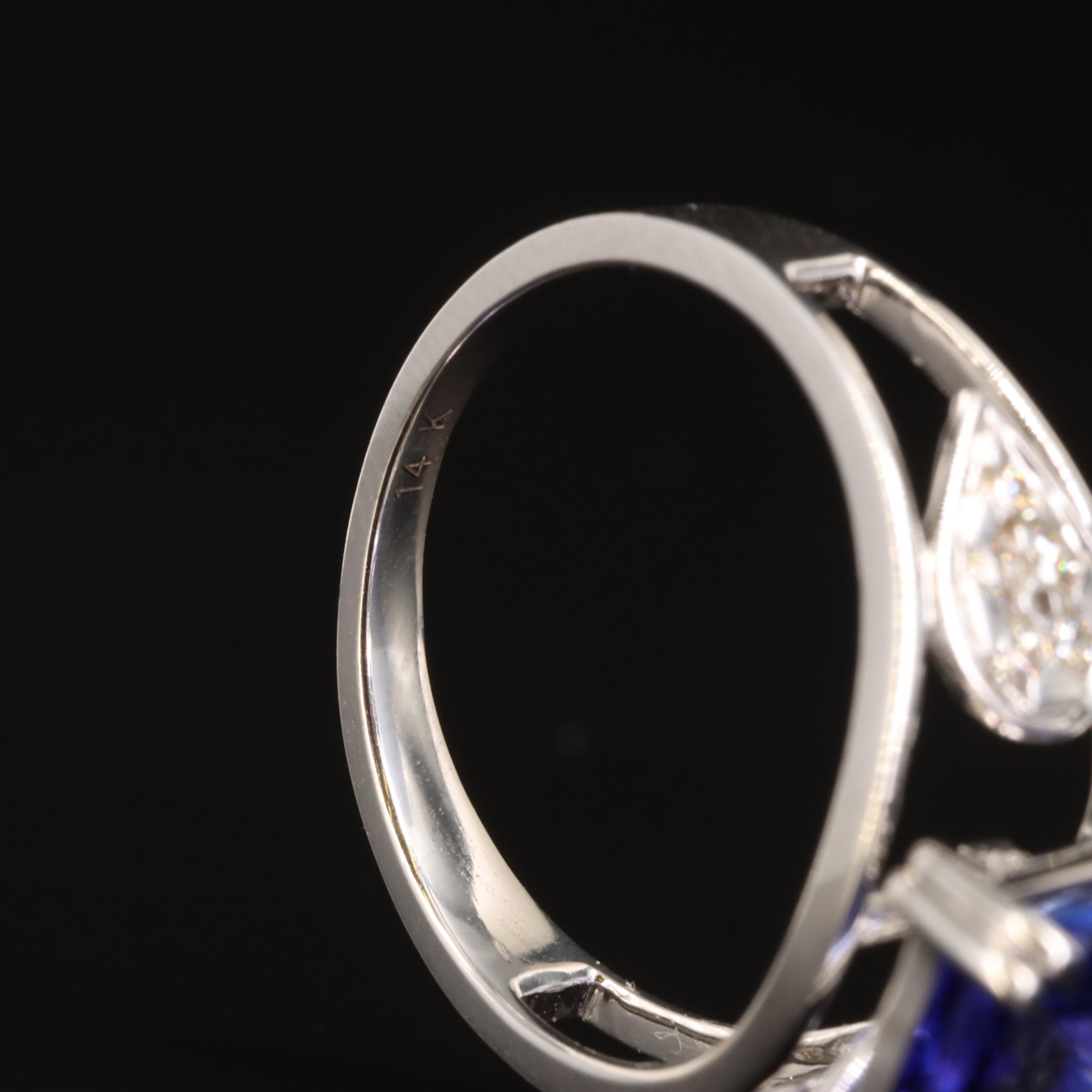 14K 5.00 CT Tanzanite and Diamond Ring