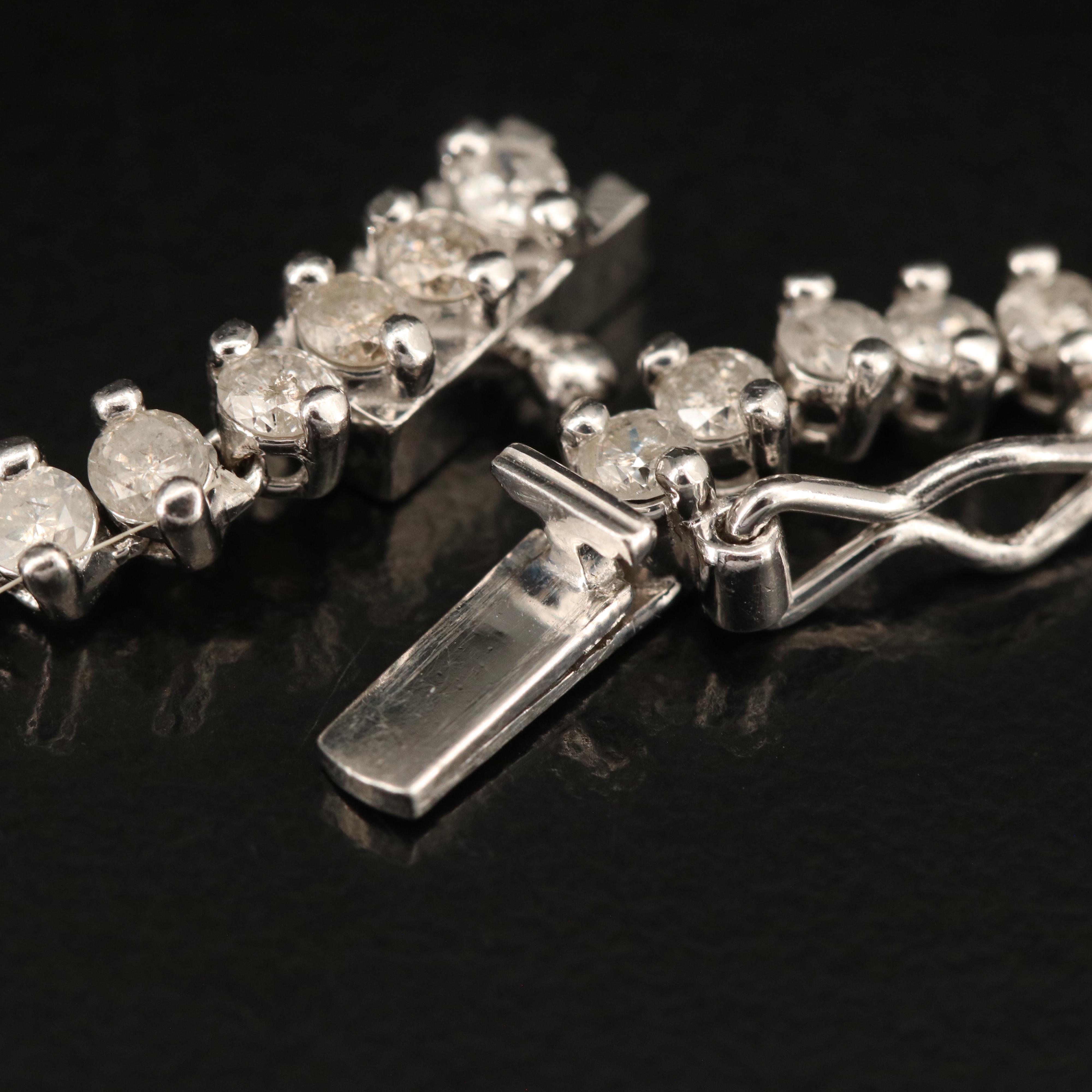 Platinum 10 CTW Diamond Graduated Riviéra Necklace