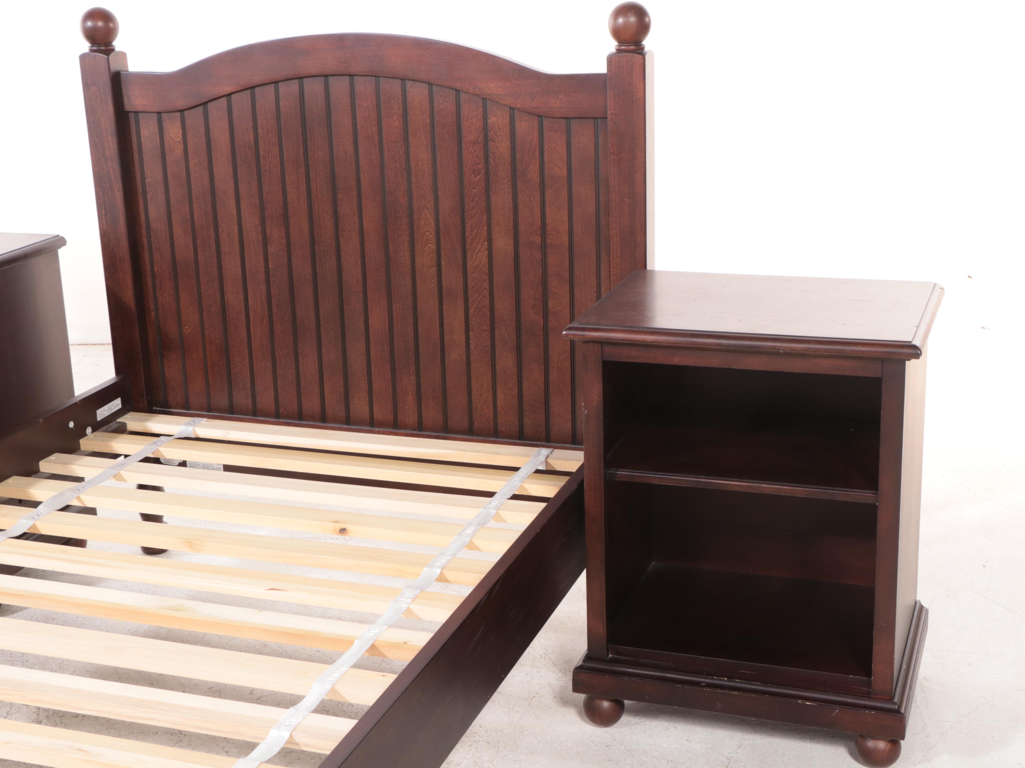 Pair of Pottery Barn Kids "Catalina" Twin Bed Frames with Nightstands