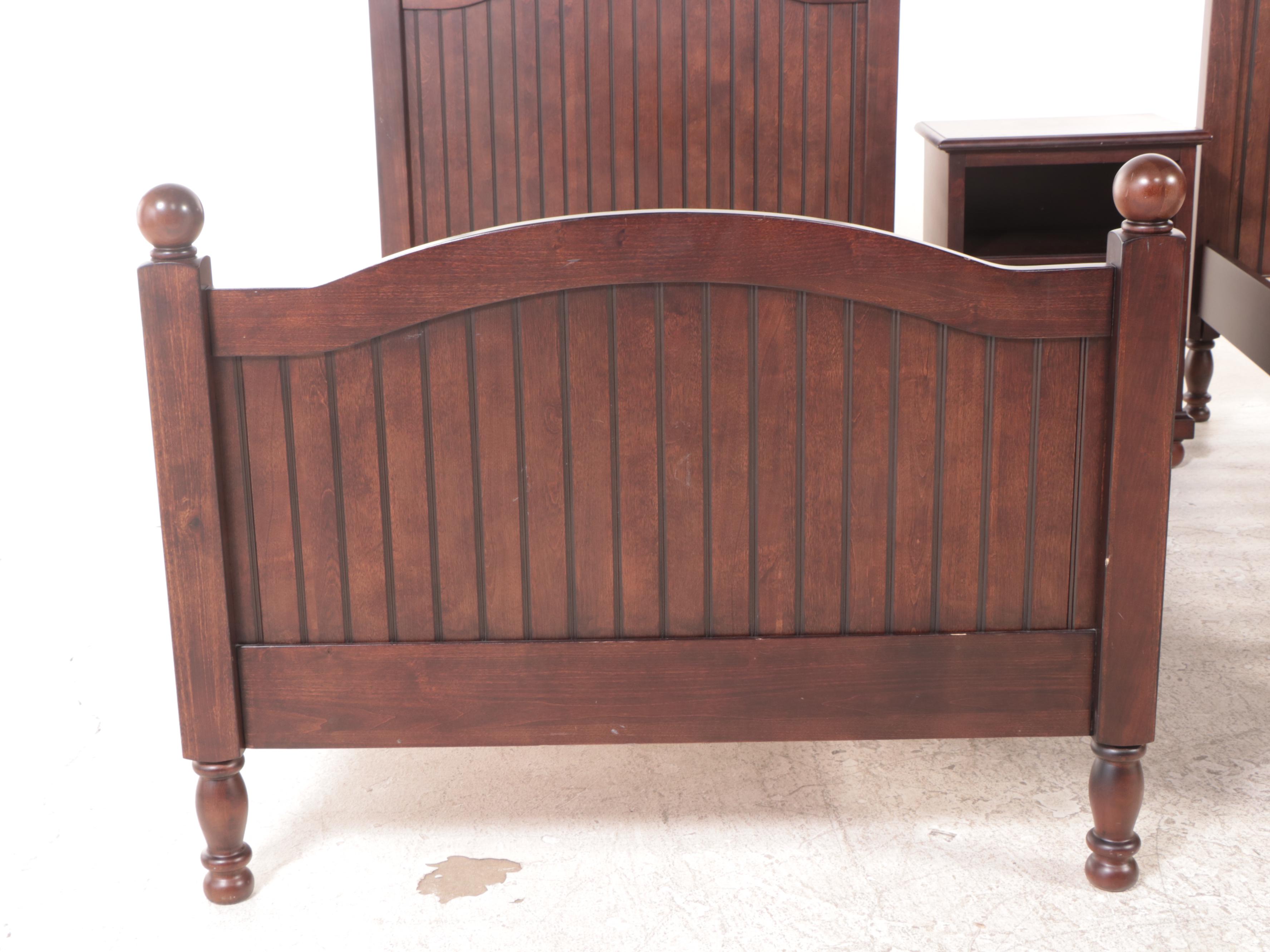 Pair of Pottery Barn Kids "Catalina" Twin Bed Frames with Nightstands