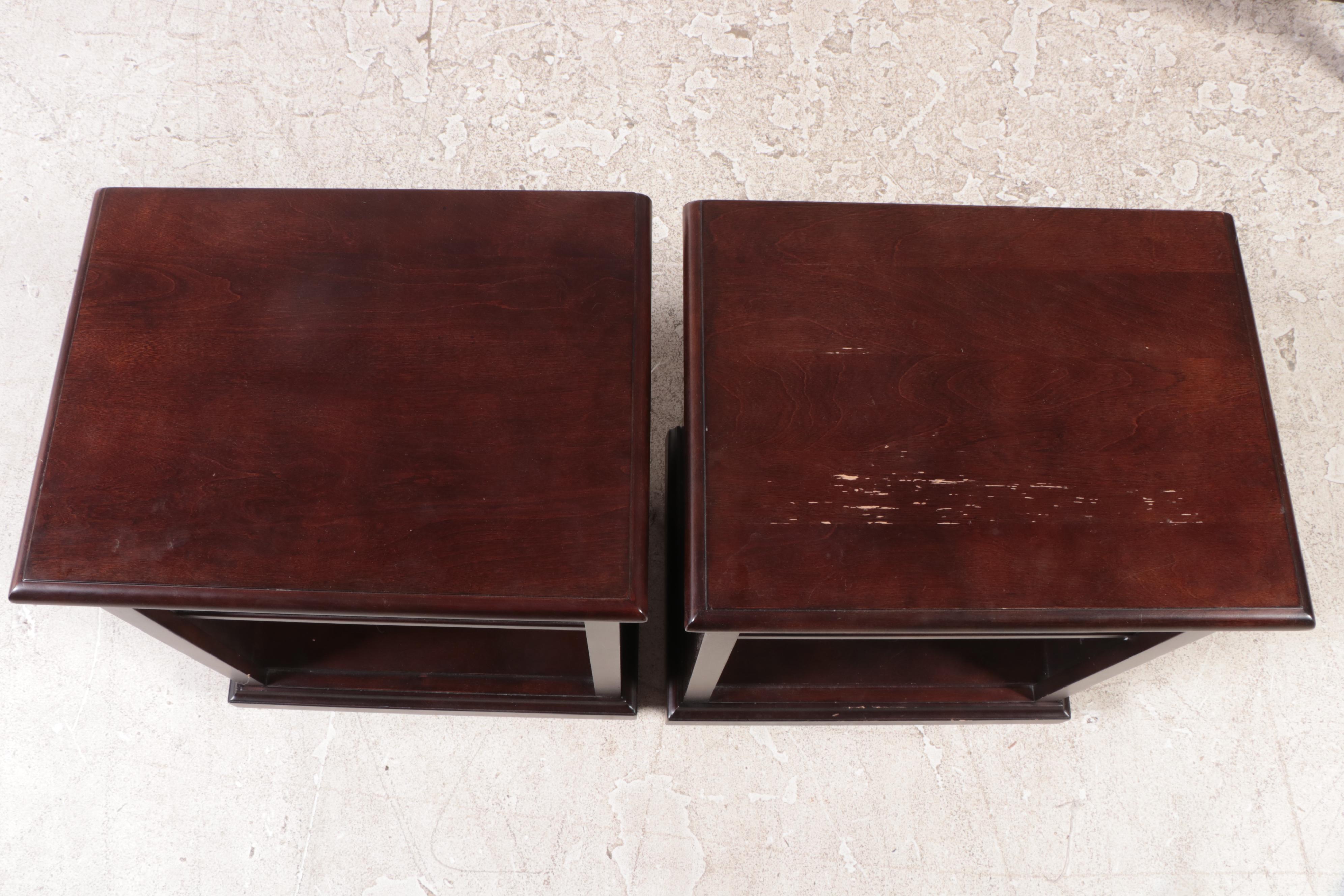 Pair of Pottery Barn Kids "Catalina" Twin Bed Frames with Nightstands