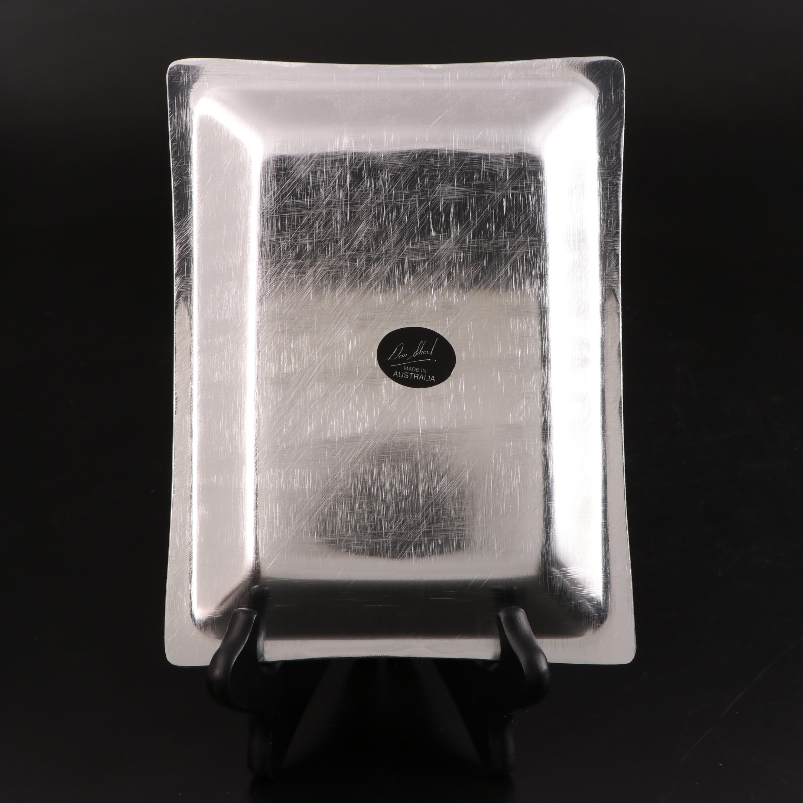 Don Sheil Collection Brolga Motif Silver Tone Metal Dish