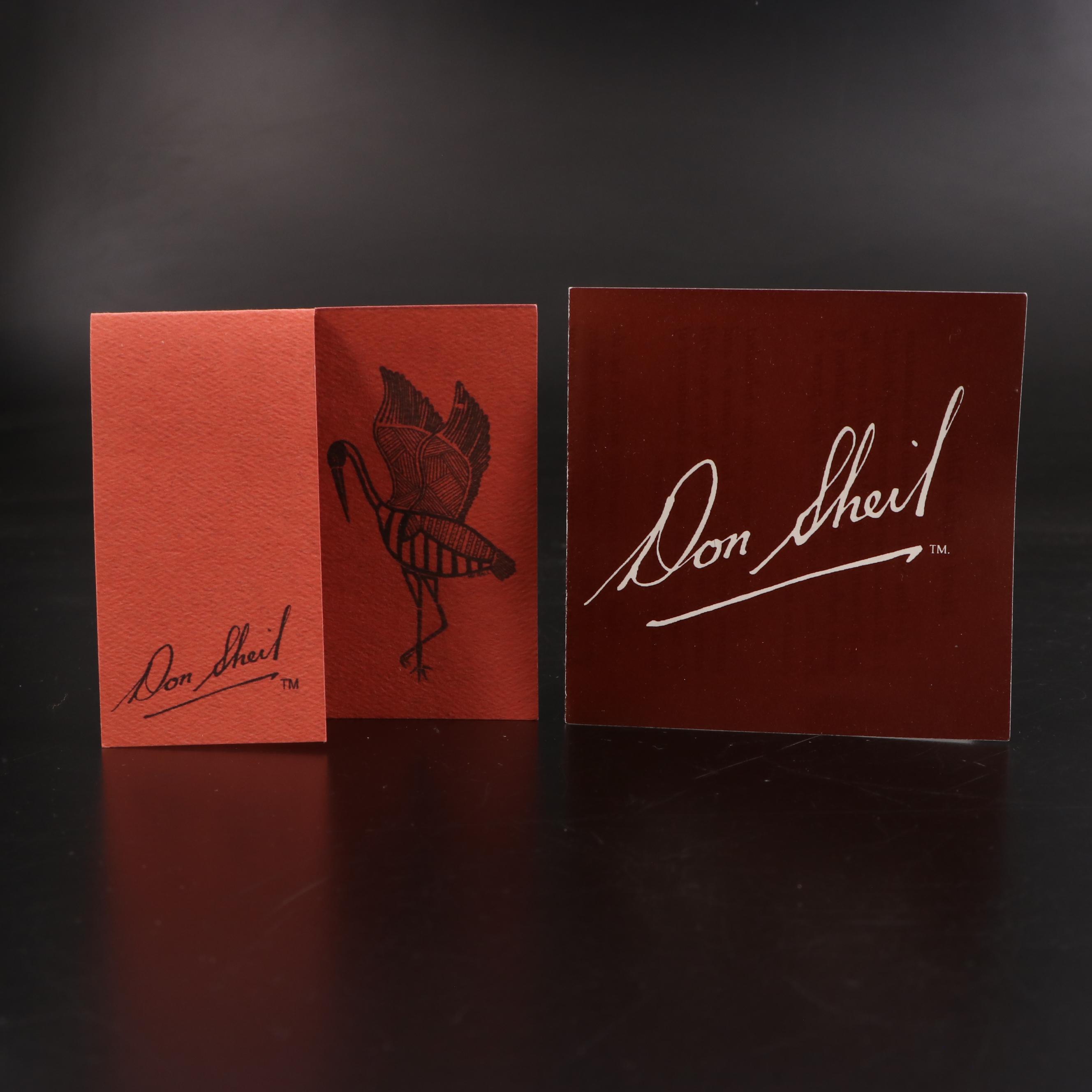 Don Sheil Collection Brolga Motif Silver Tone Metal Dish