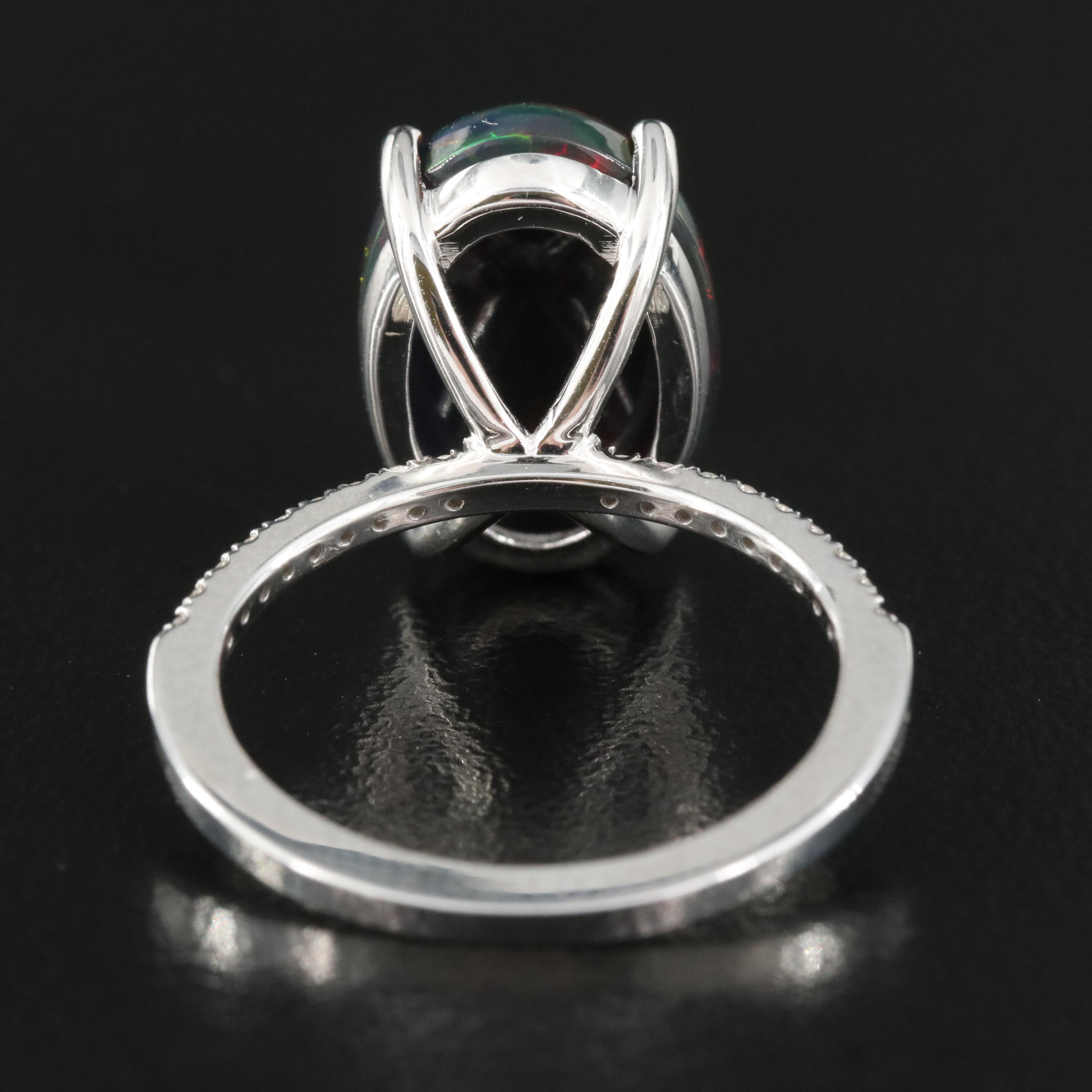 14K Opal and Diamond Ring