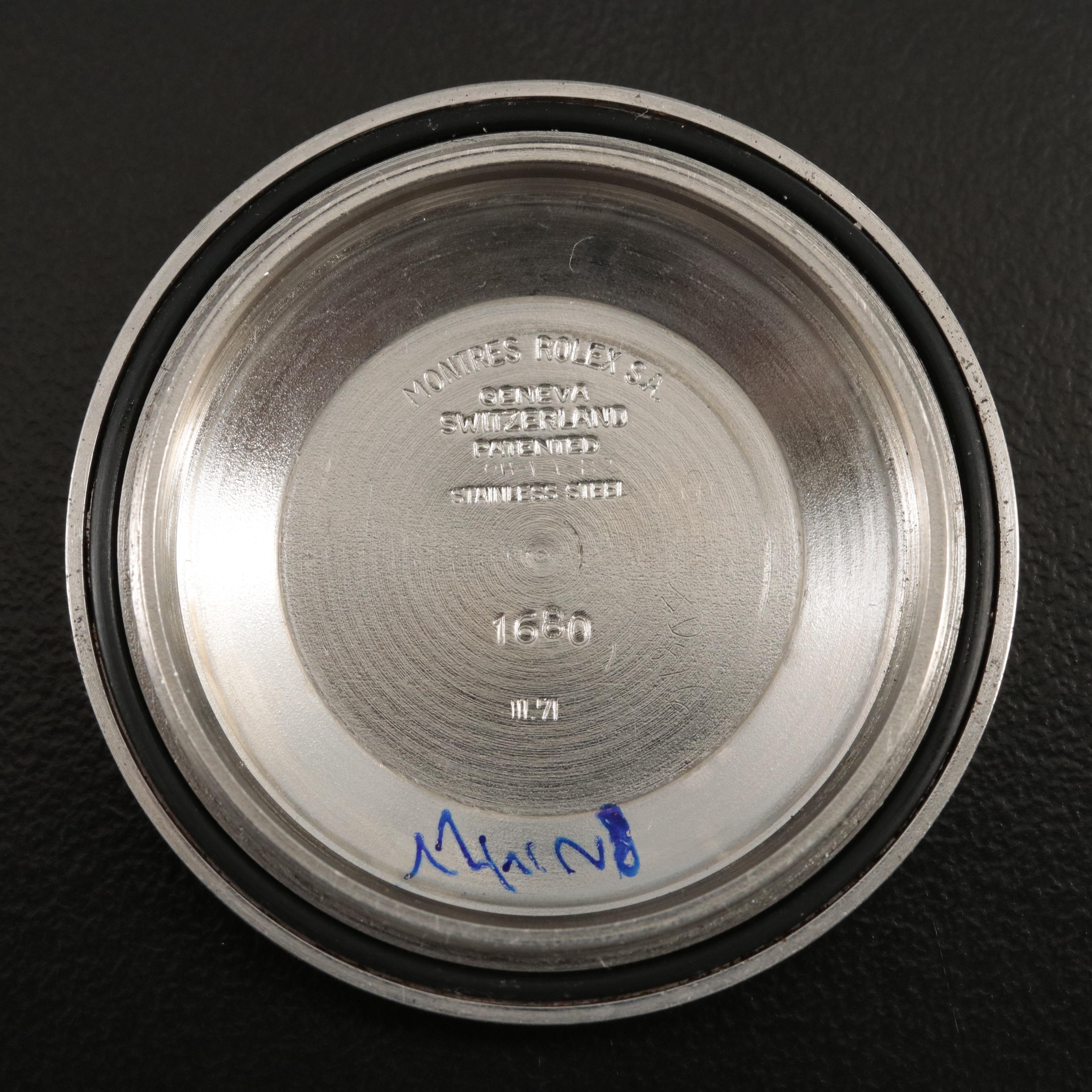 1971 Rolex Submariner Model 1680 Watch