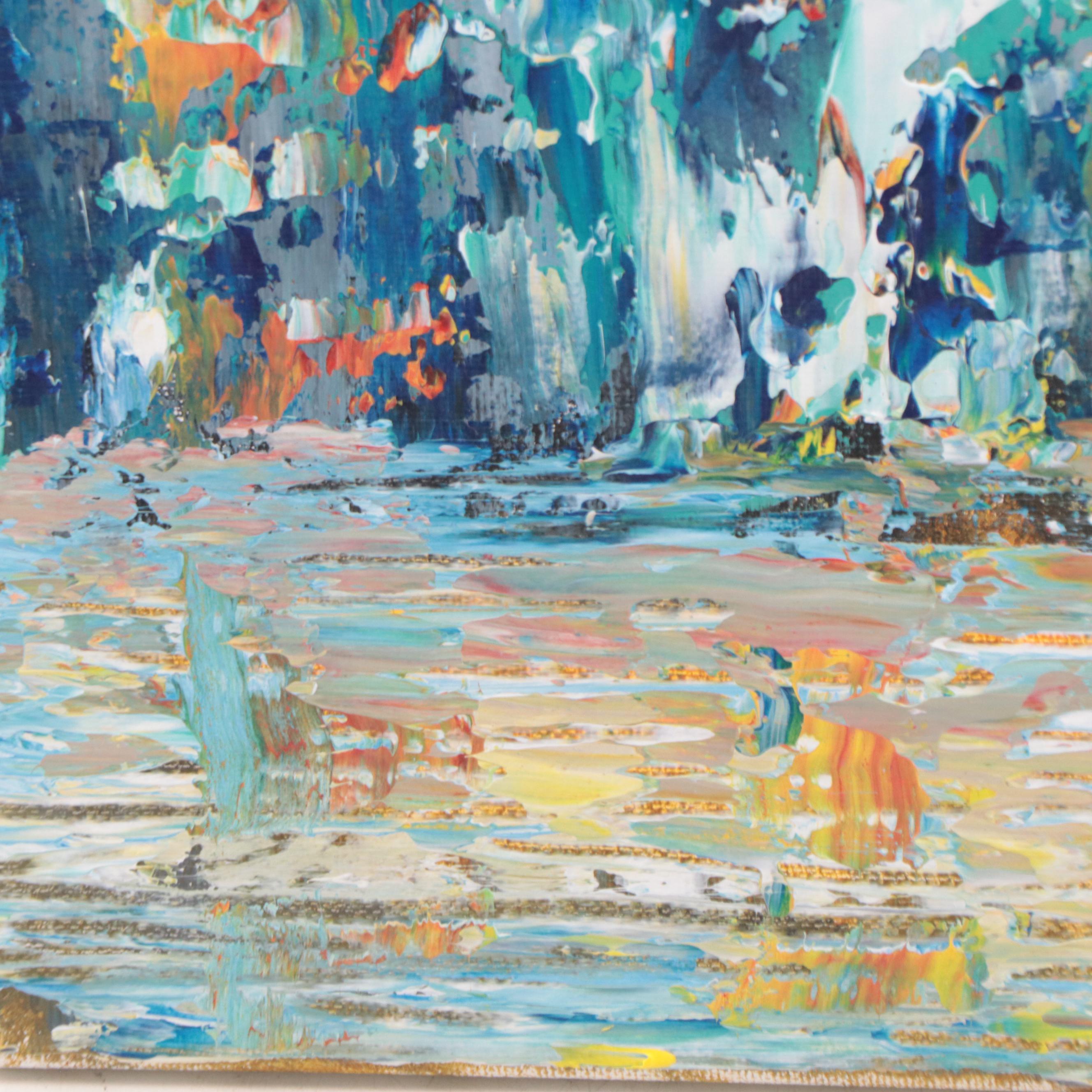 Leif Janek Abstract Acrylic Painting, 21st Century