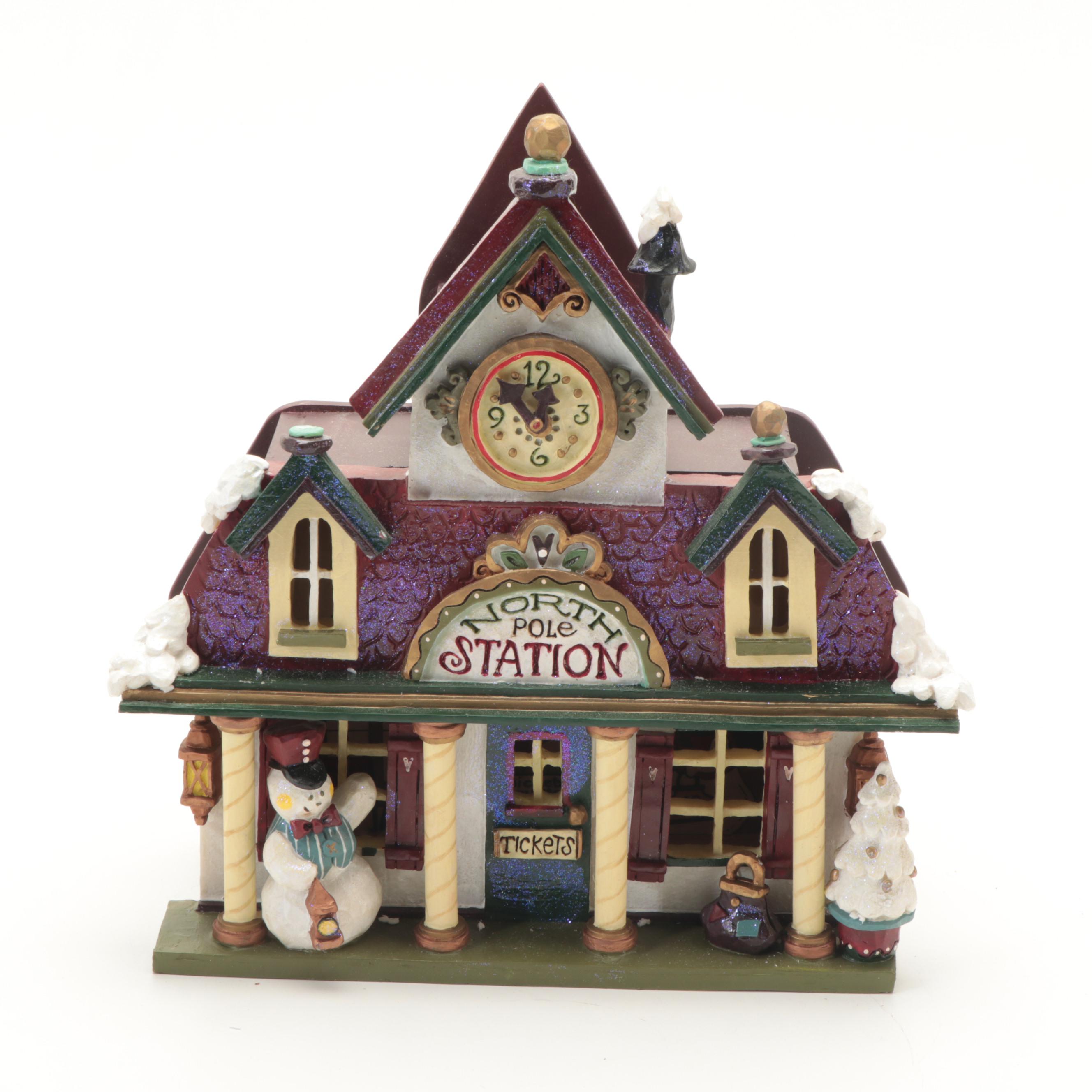 Kurt Adler Christmas Village Ornaments With Accessories