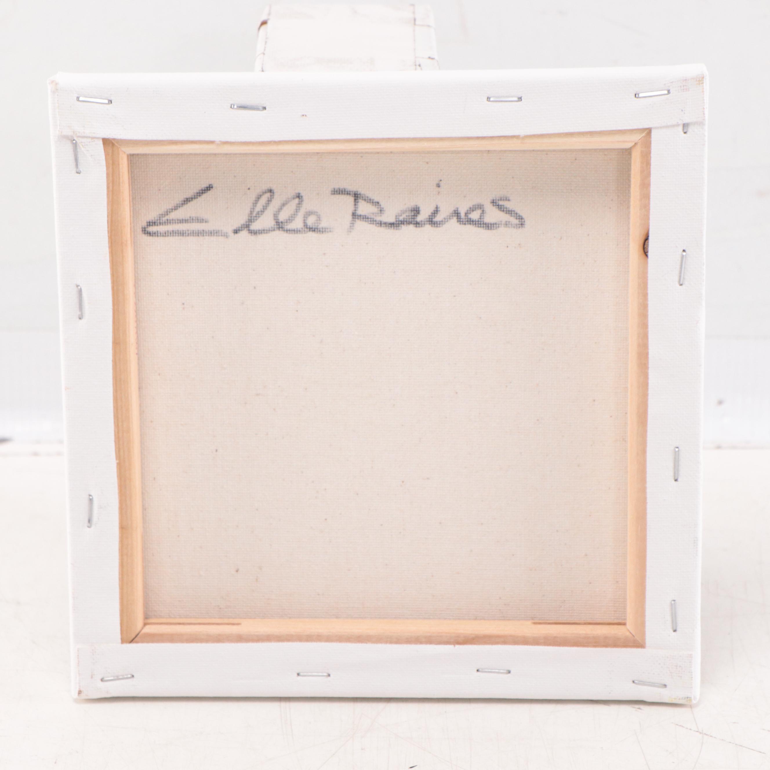 Elle Raines Sheep Portrait Acrylic Impasto Painting