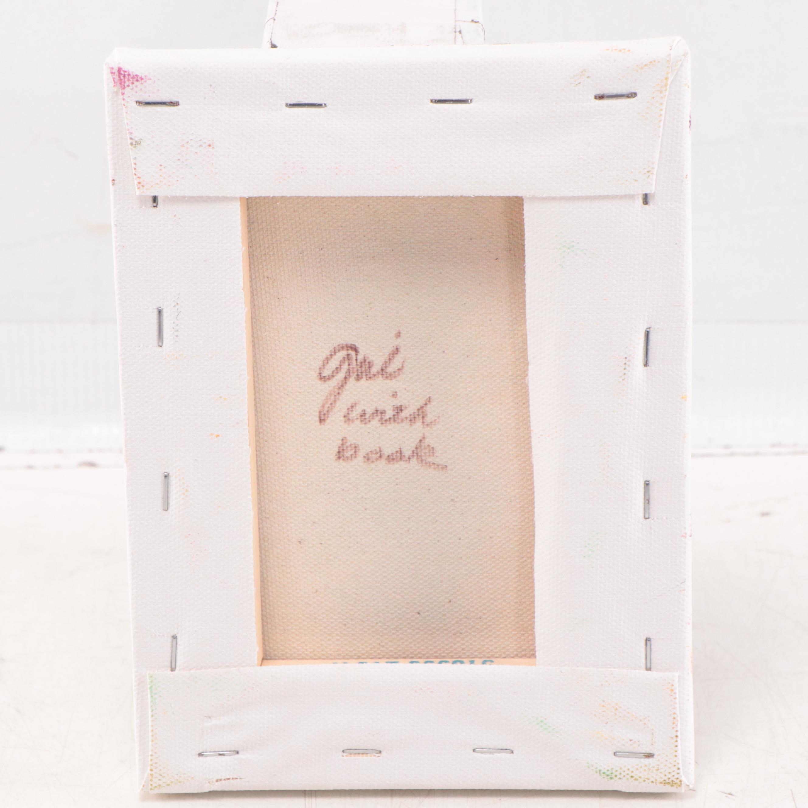 Sally Rosenbaum Oil Painting "Girl With Book," 21st Century