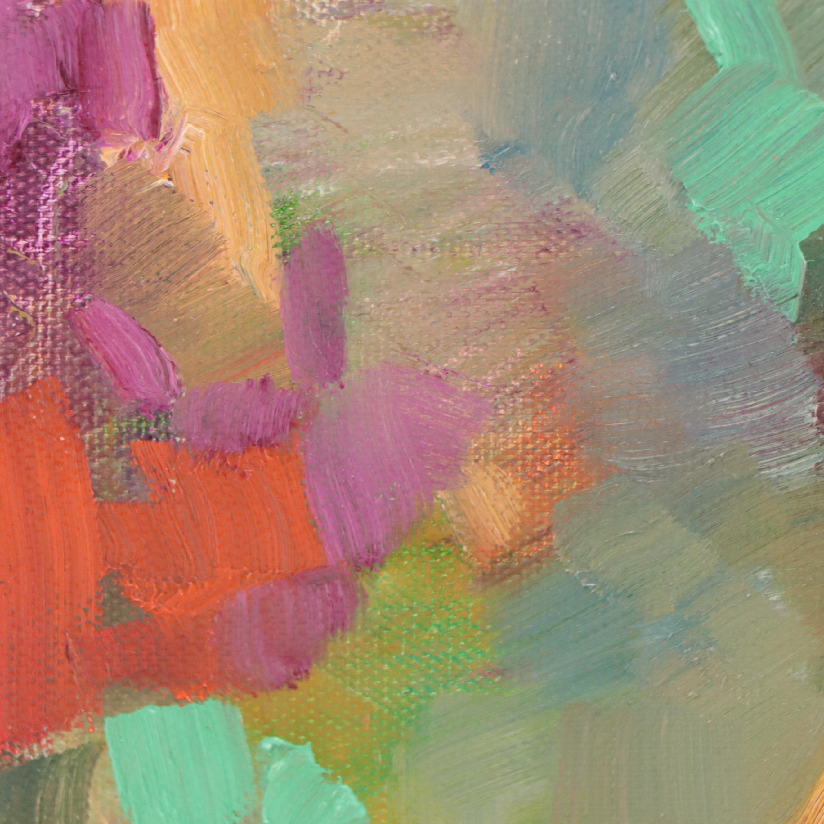 Sally Rosenbaum Oil Painting "Teal Dream," 21st Century