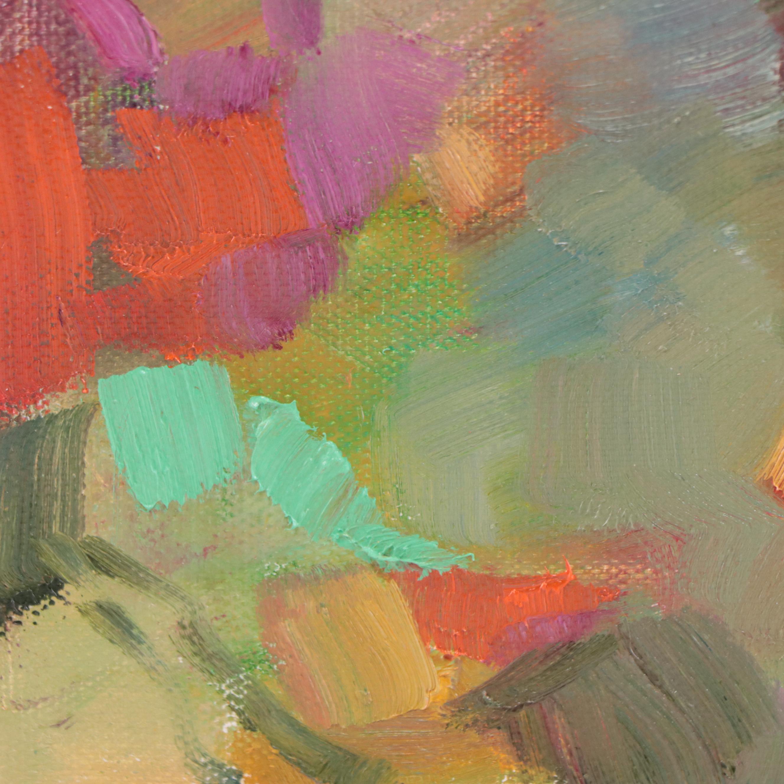 Sally Rosenbaum Oil Painting "Teal Dream," 21st Century