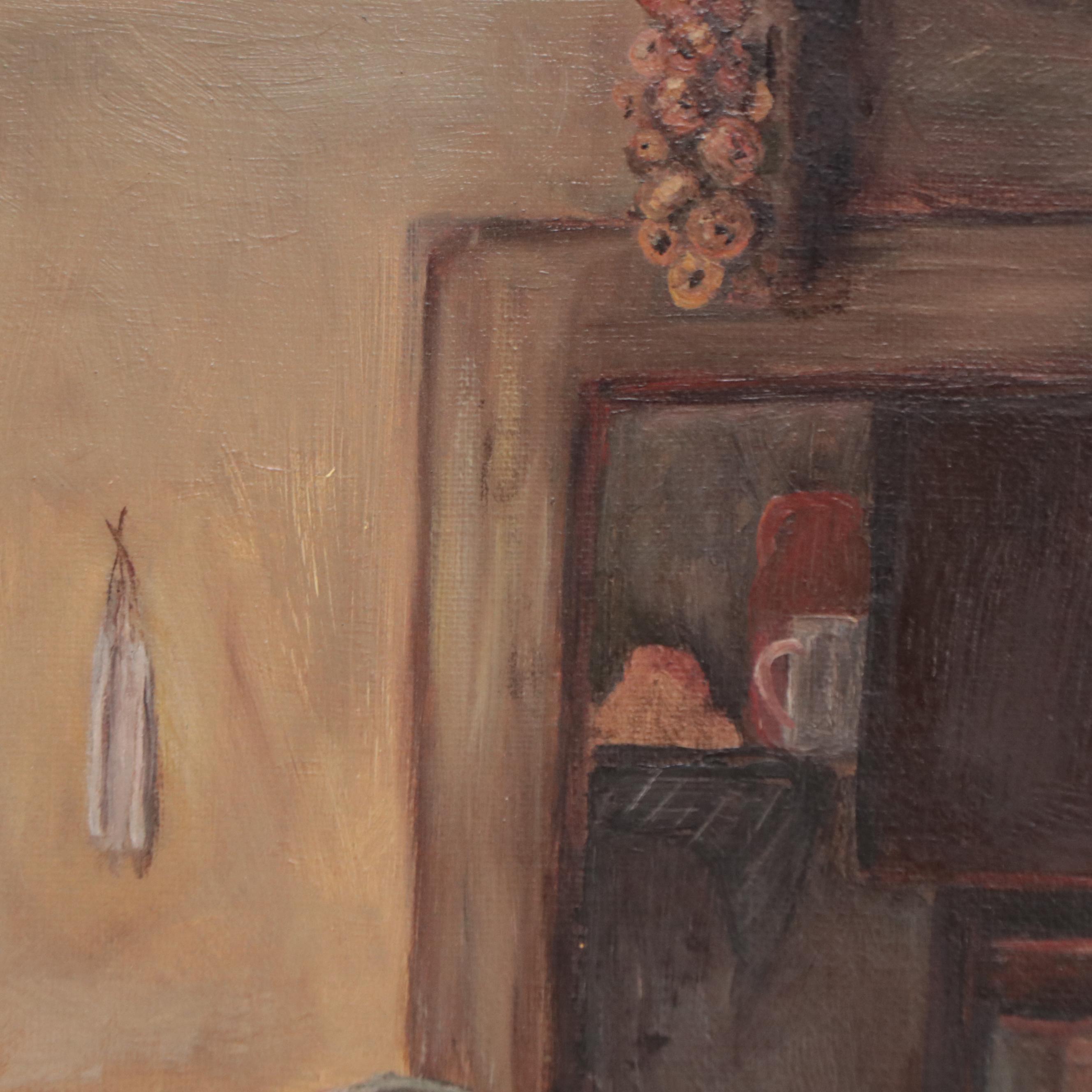 Genre Oil Painting, Early 20th Century