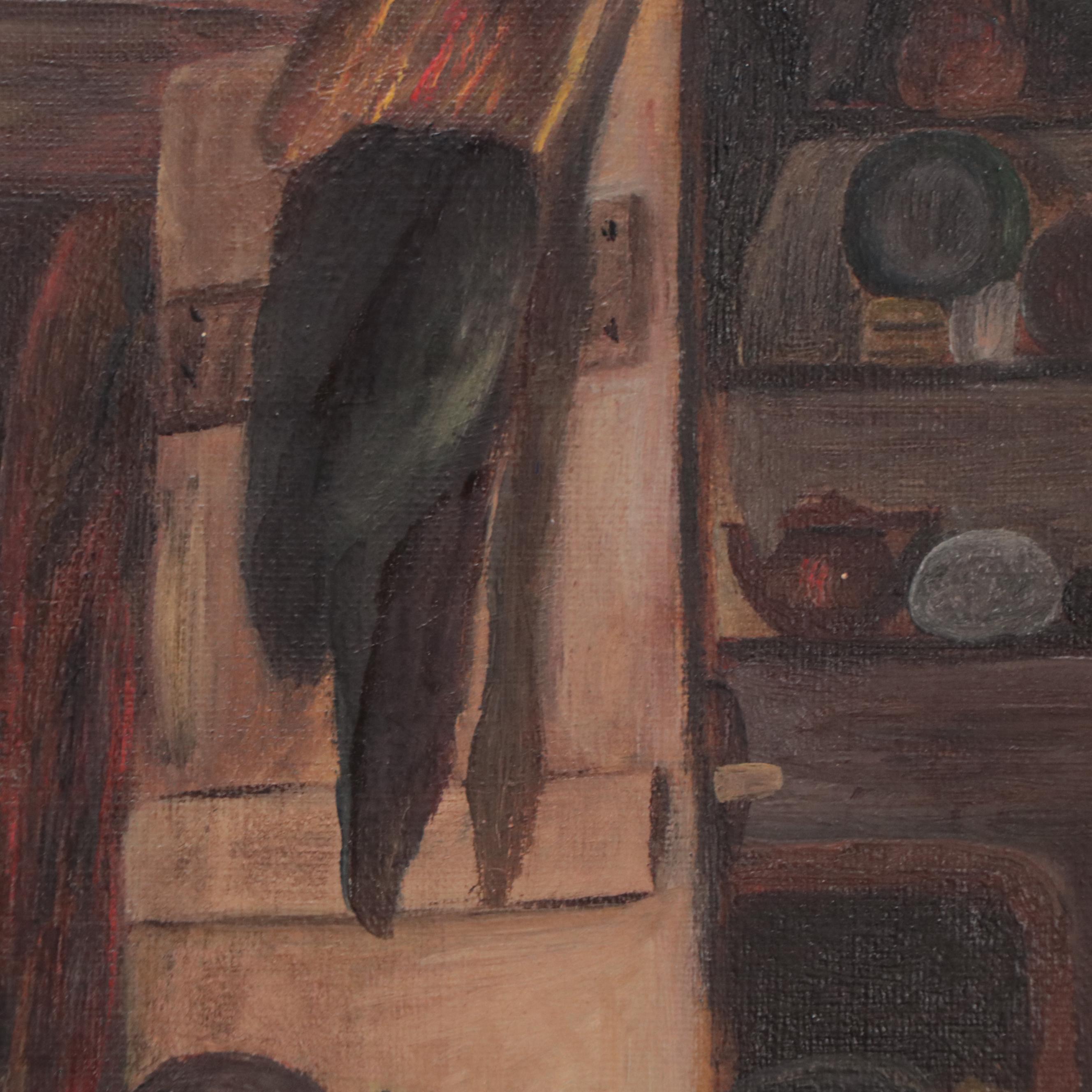 Genre Oil Painting, Early 20th Century