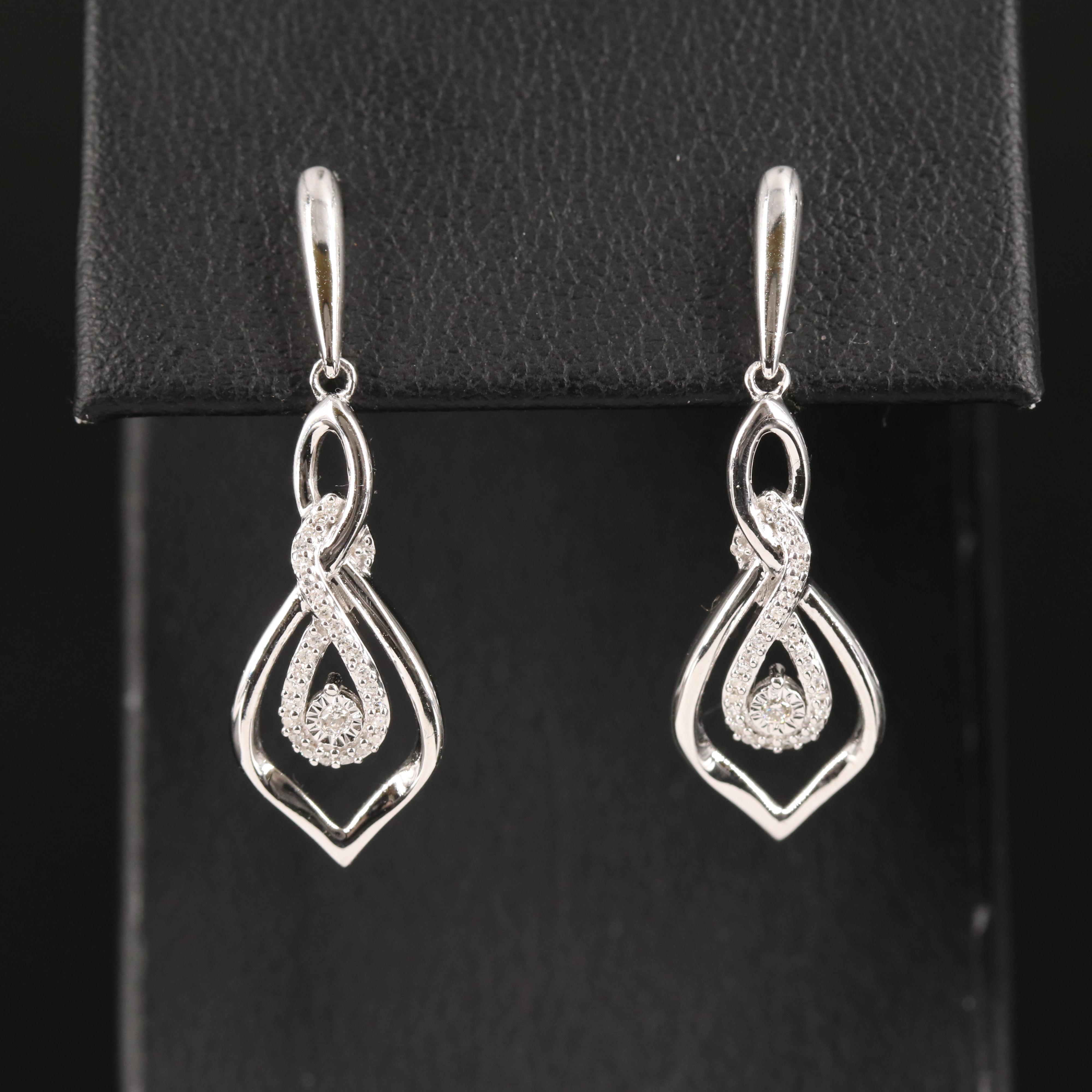 Diamond Earrings in Sterling