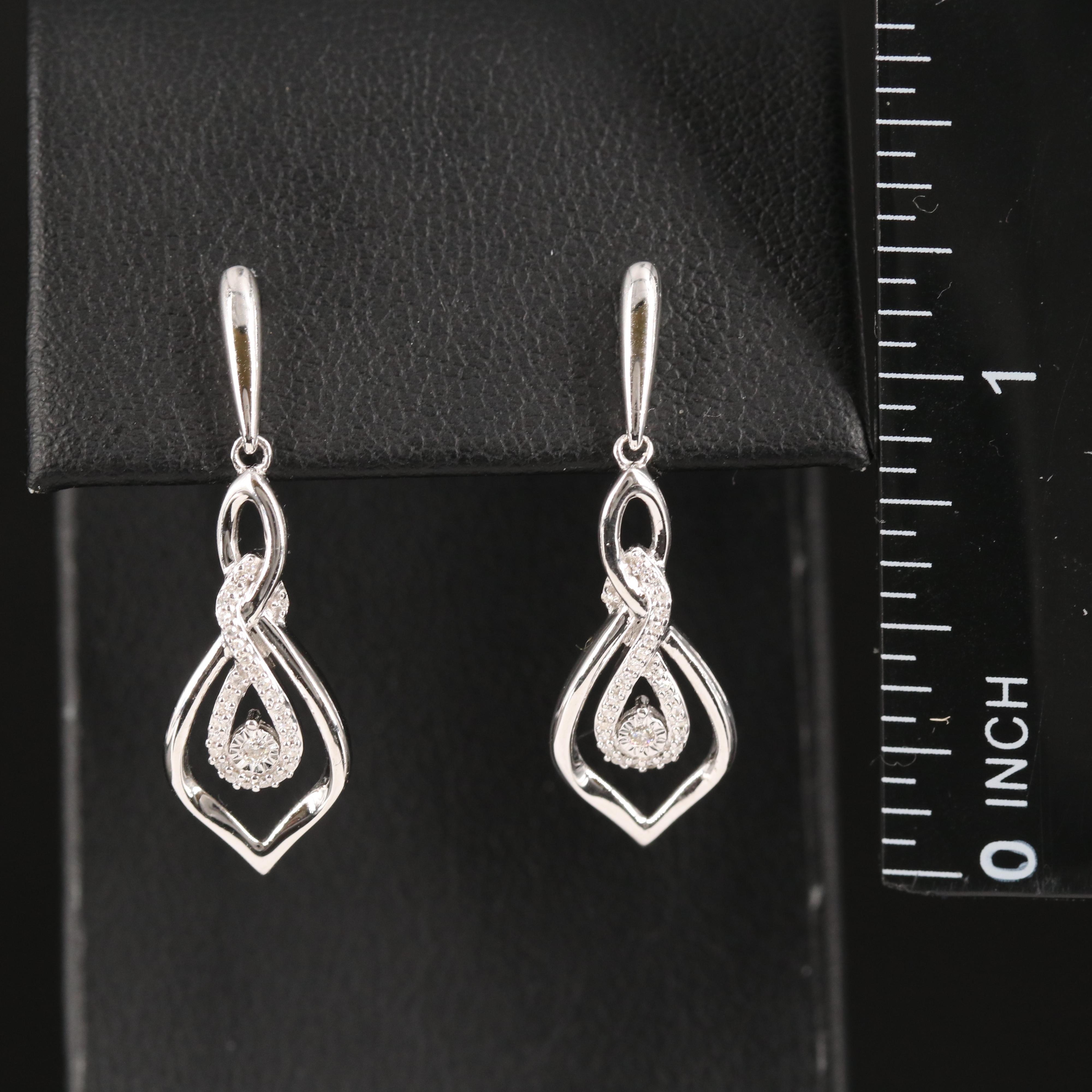 Diamond Earrings in Sterling