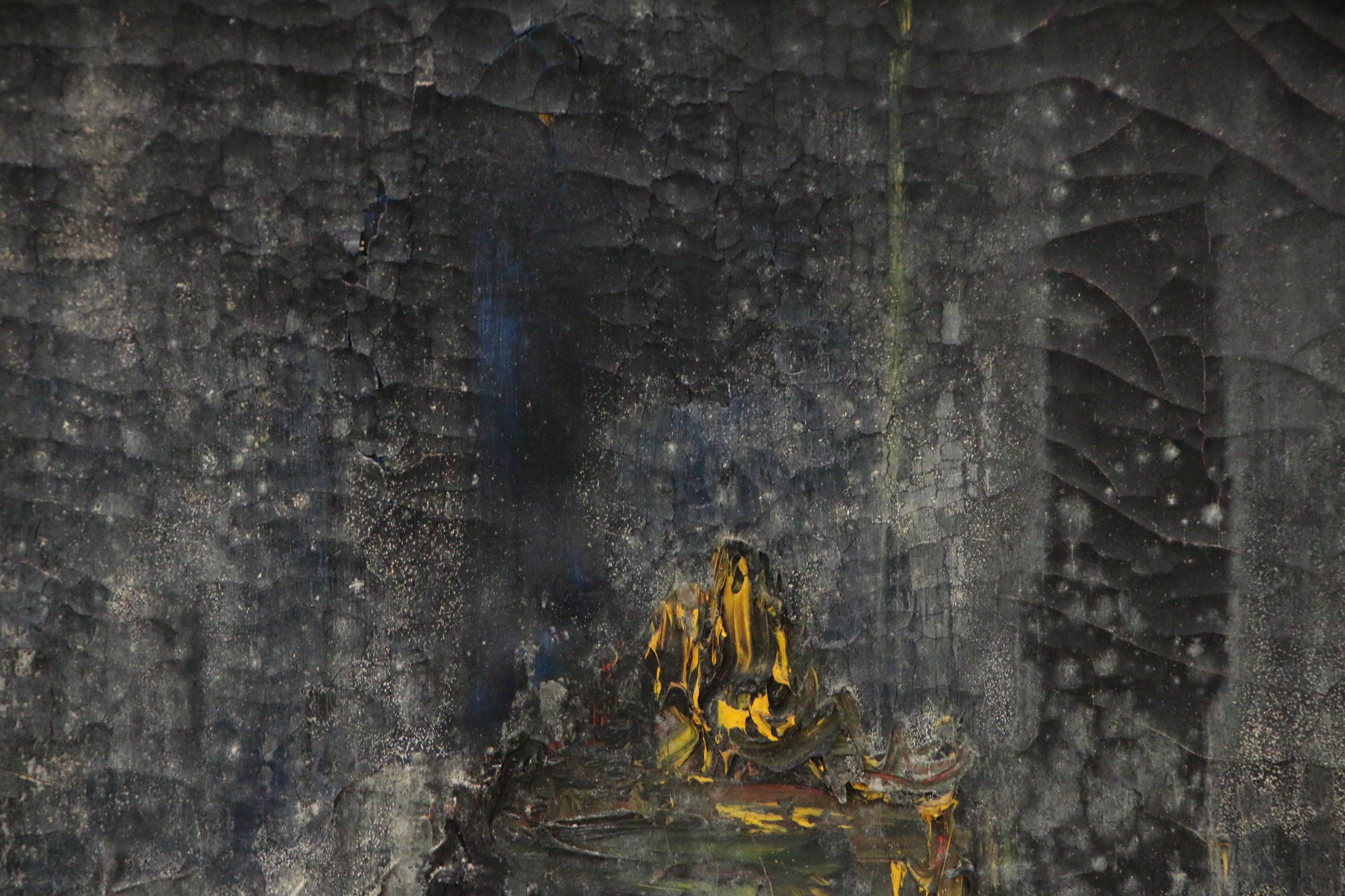 Joachim Probst Abstract Oil Painting "Motif", 1970