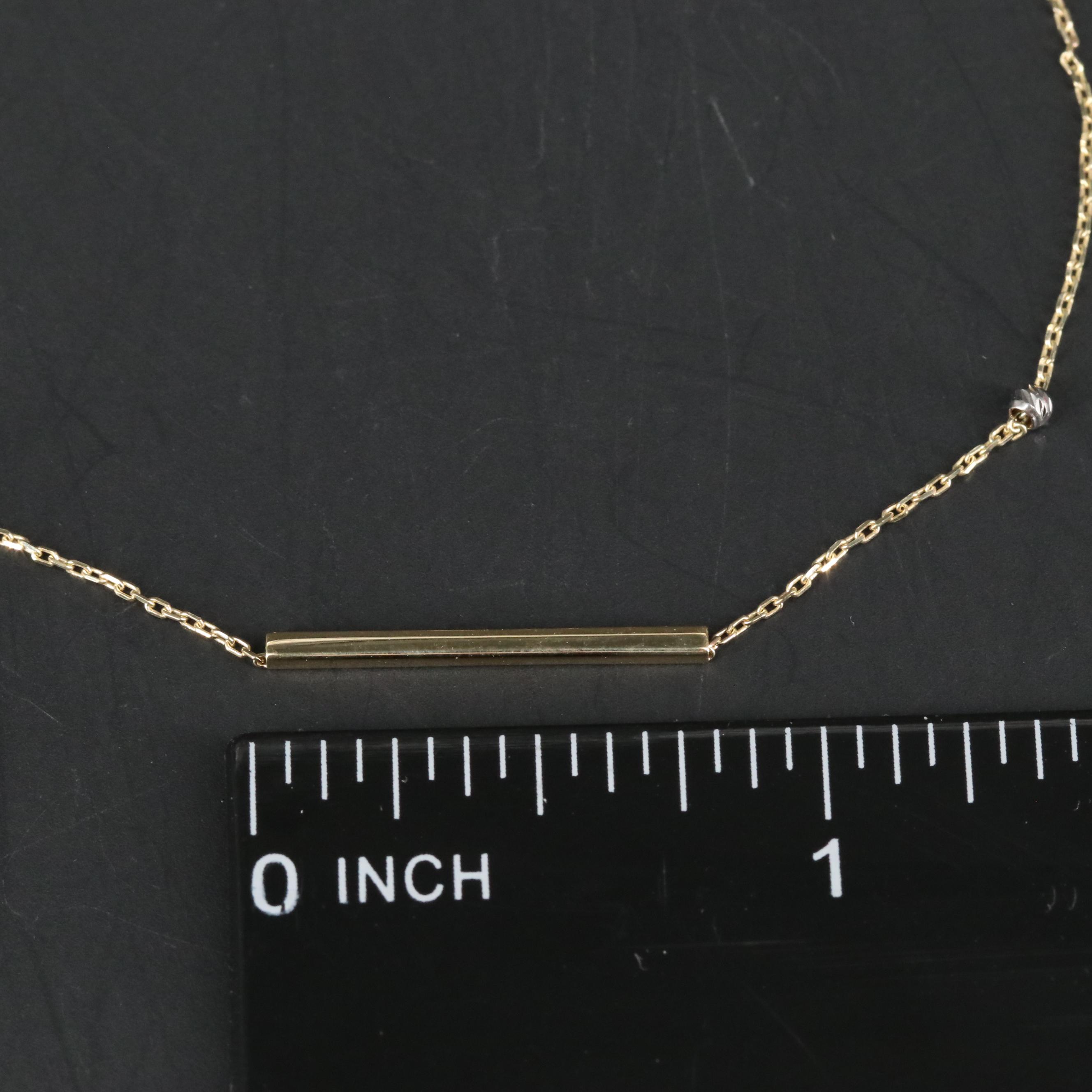 10K Beaded Cable Chain Bracelet