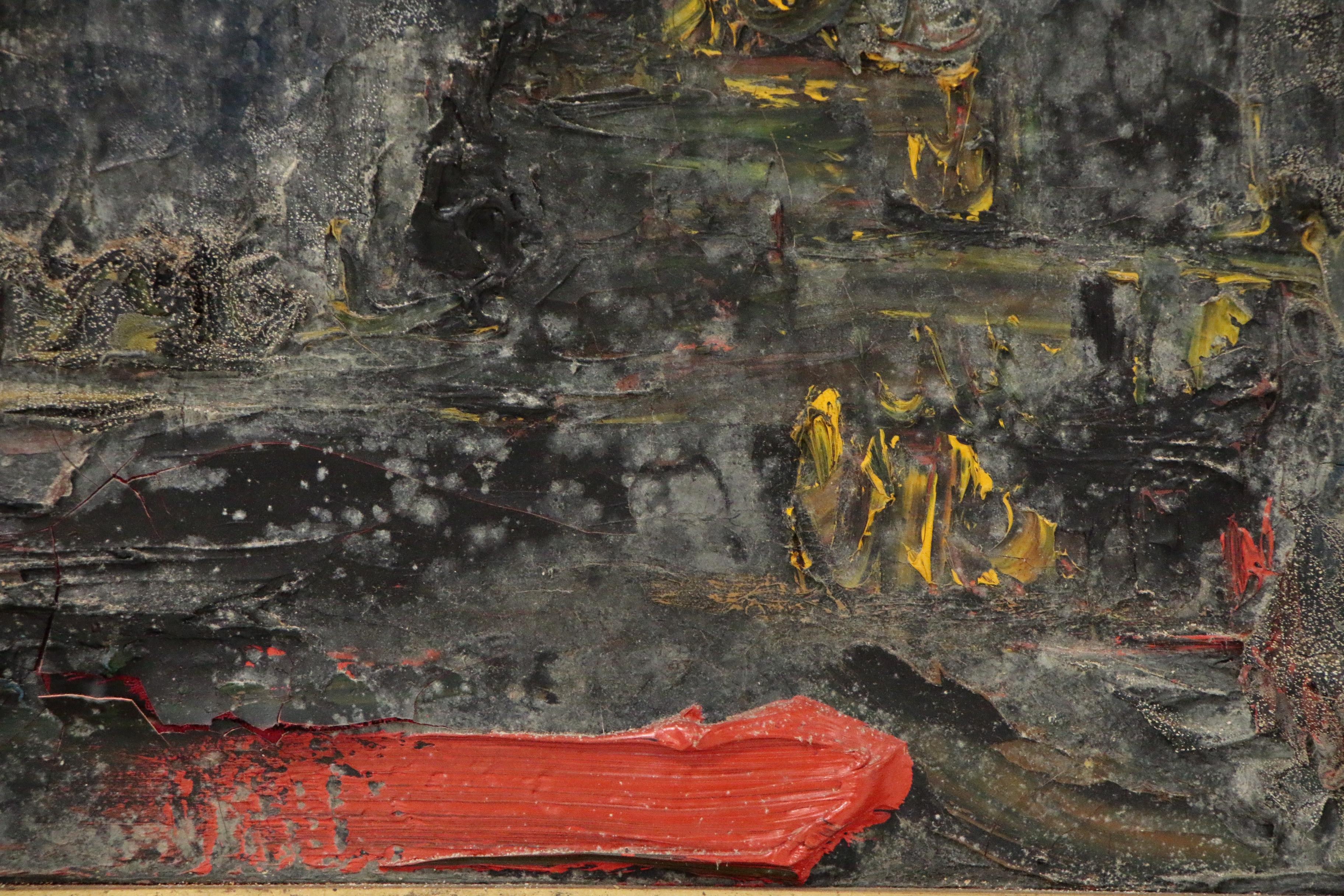 Joachim Probst Abstract Oil Painting "Motif", 1970