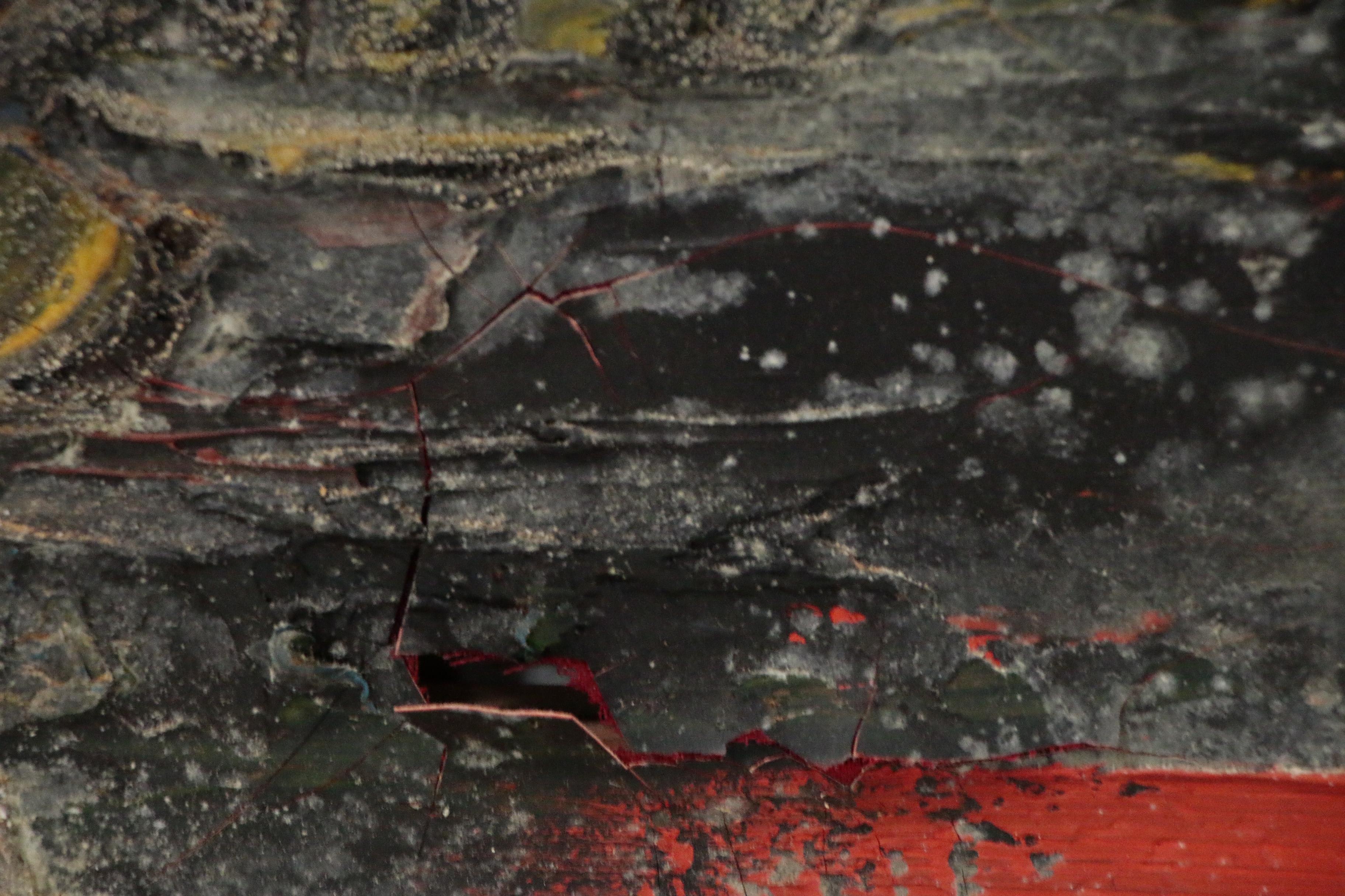 Joachim Probst Abstract Oil Painting "Motif", 1970