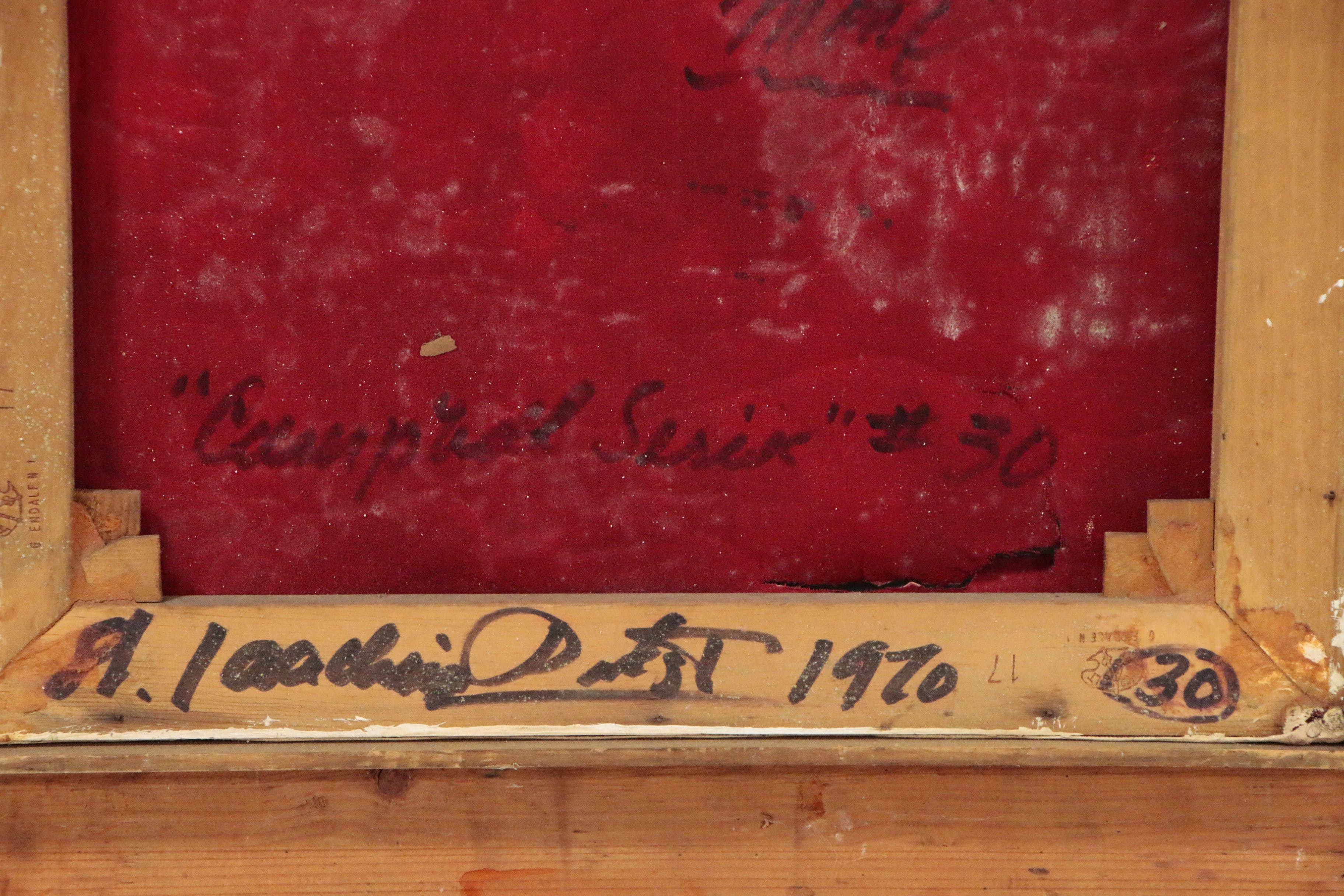 Joachim Probst Abstract Oil Painting "Motif", 1970