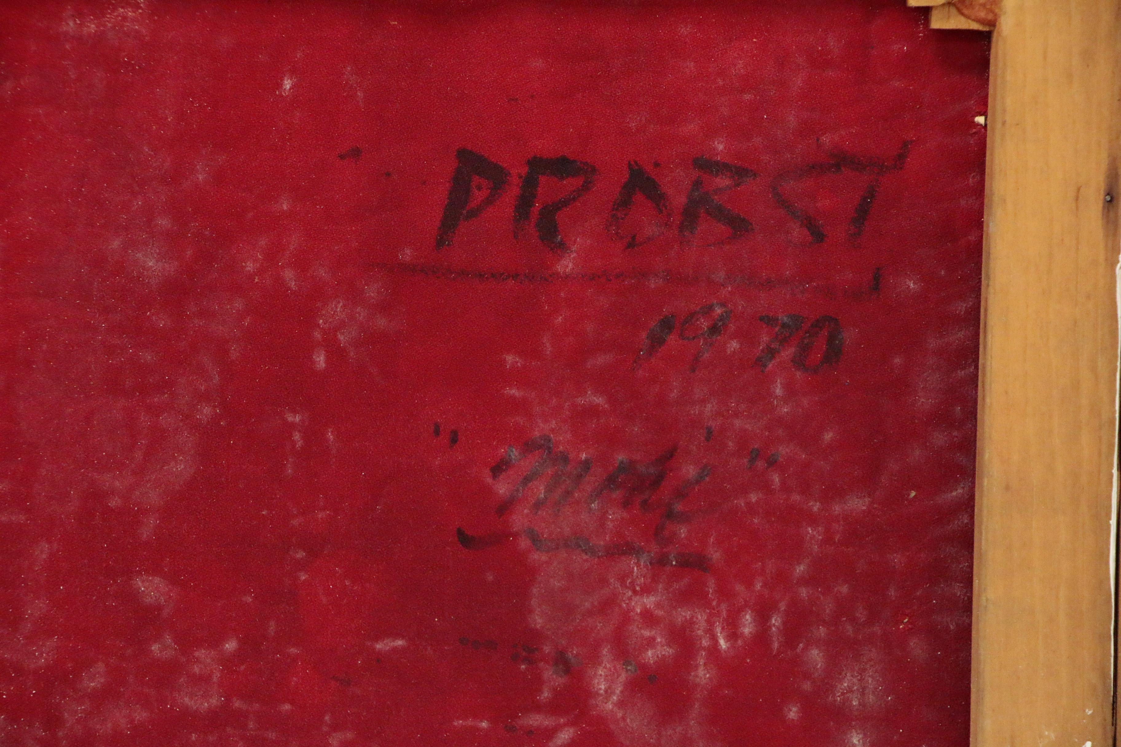 Joachim Probst Abstract Oil Painting "Motif", 1970