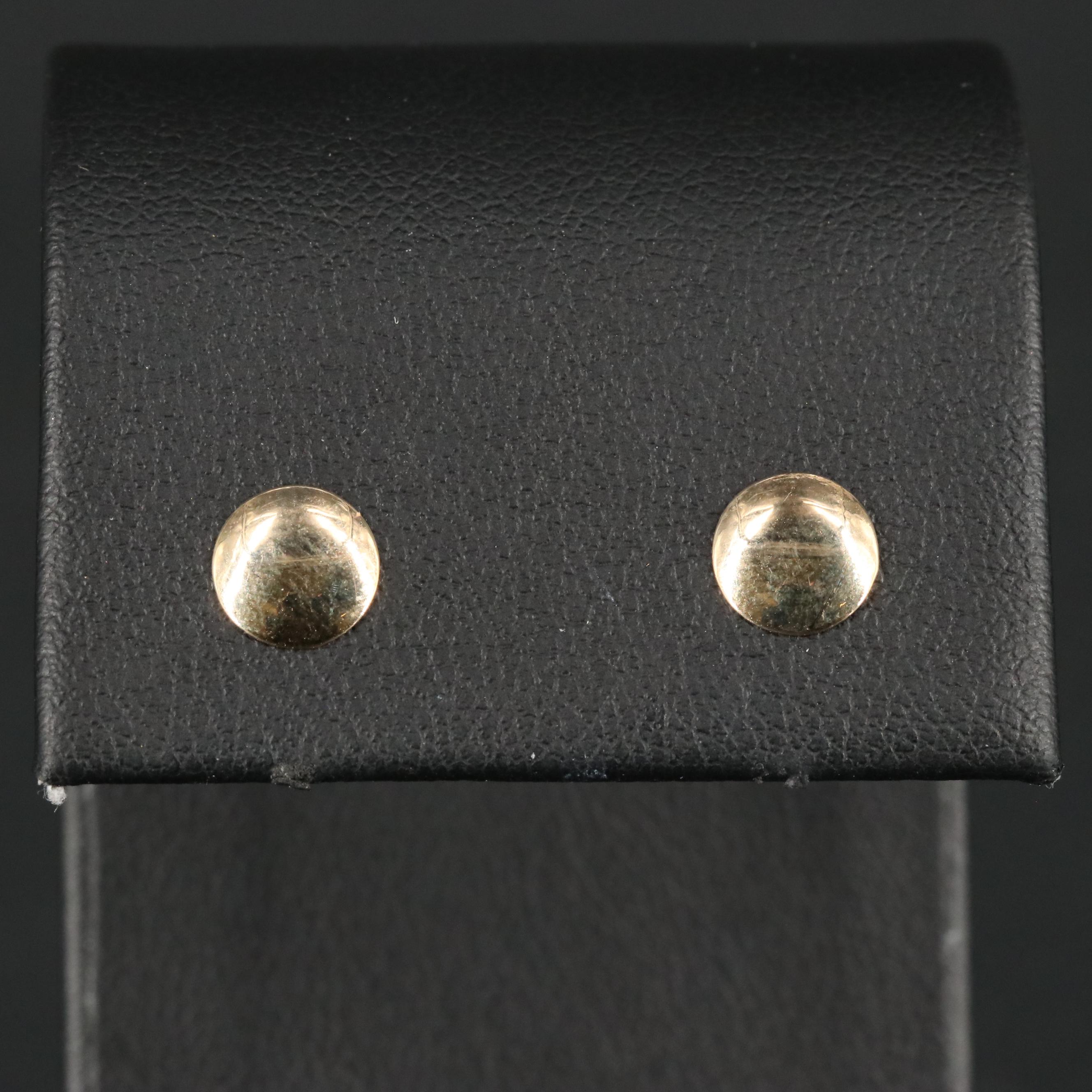 10K Domed Stud Earrings