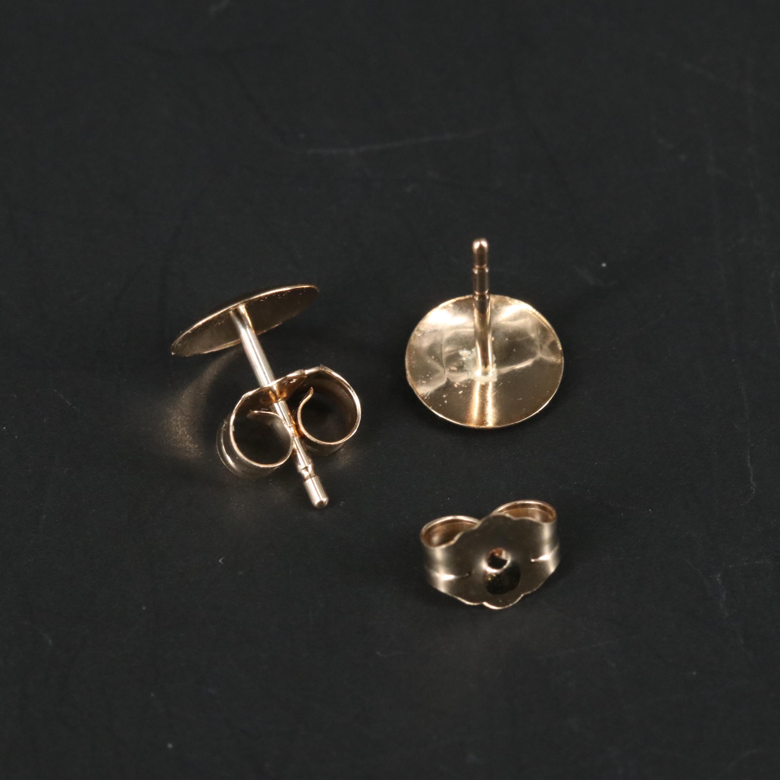 10K Domed Stud Earrings