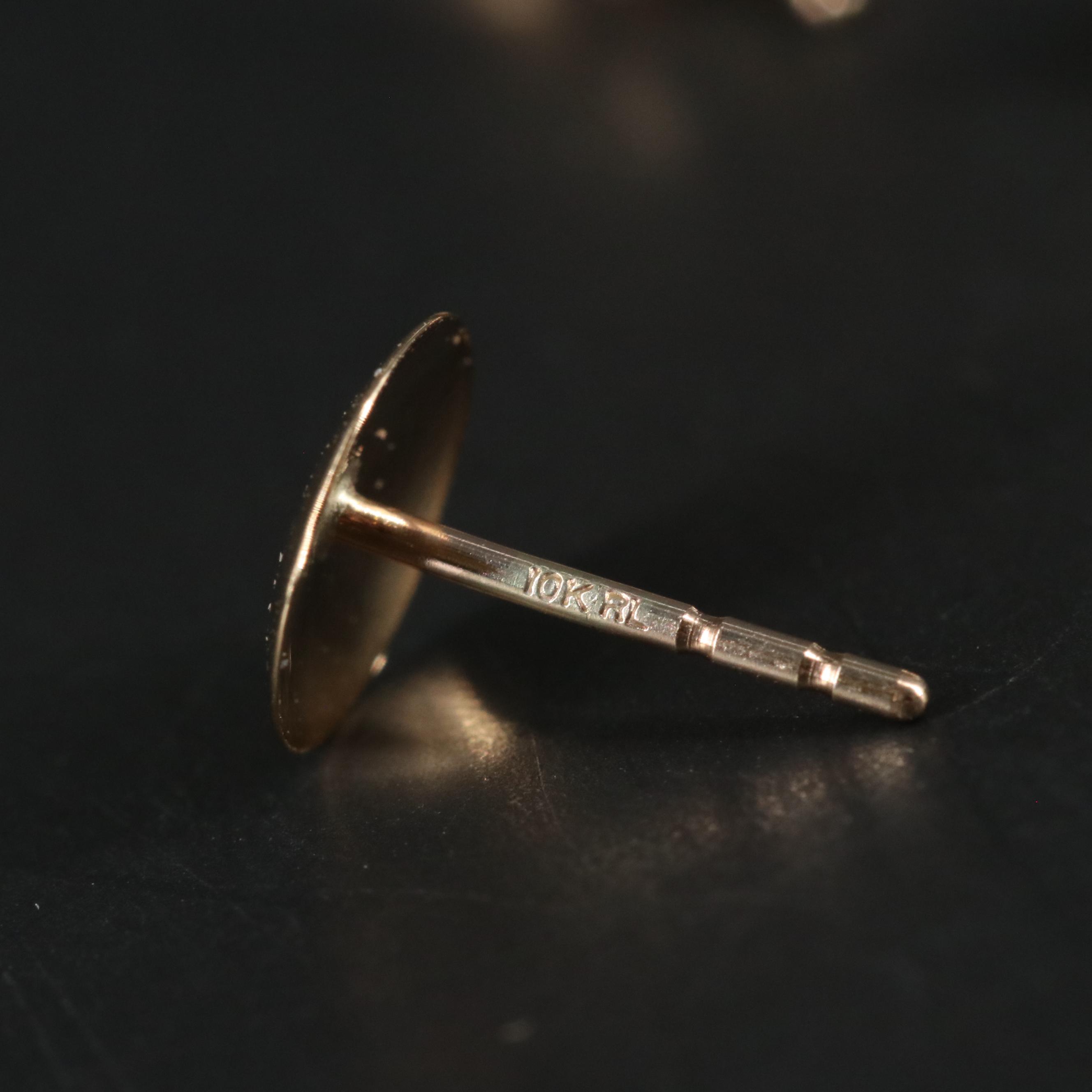 10K Domed Stud Earrings