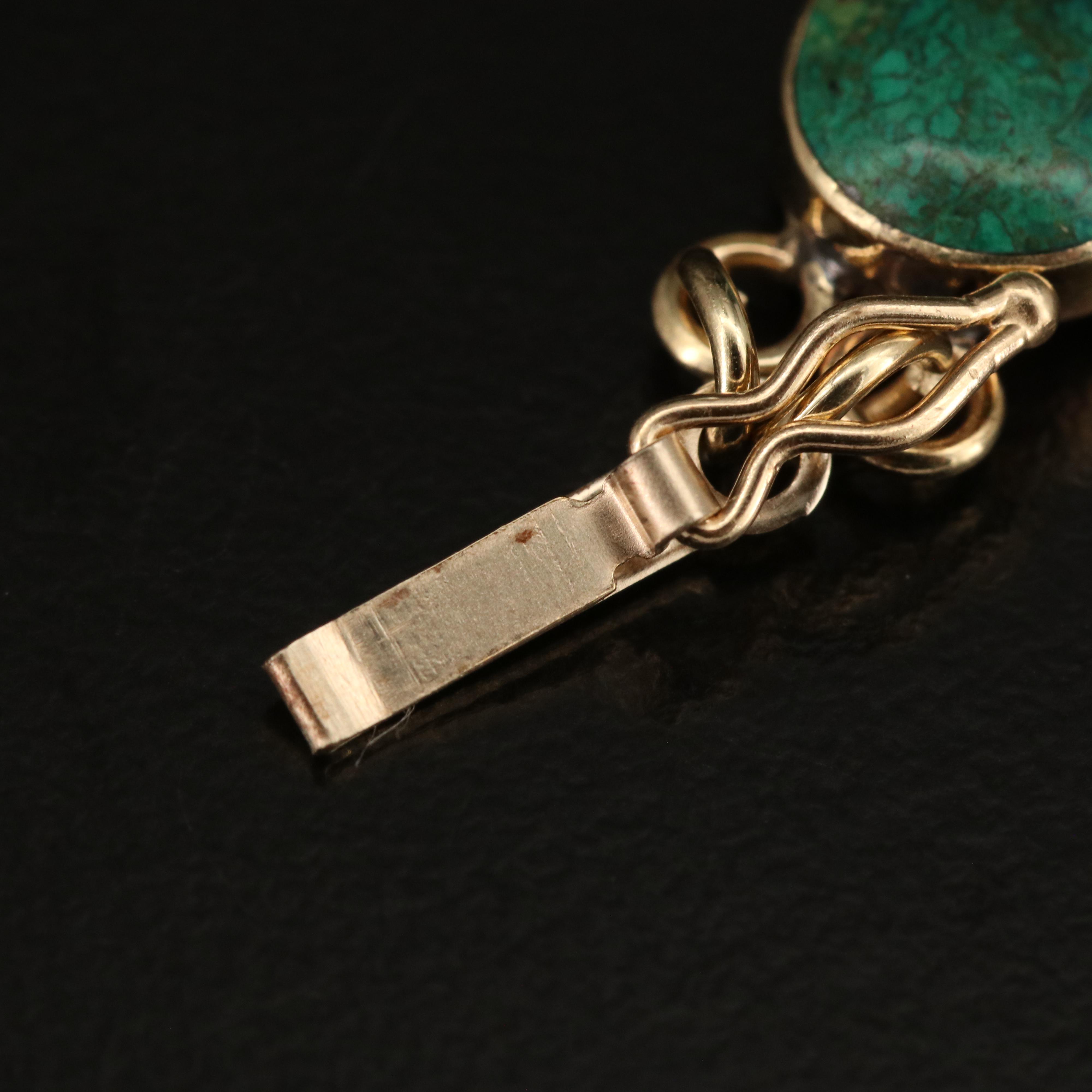 14K Eilat Stone Link Bracelet